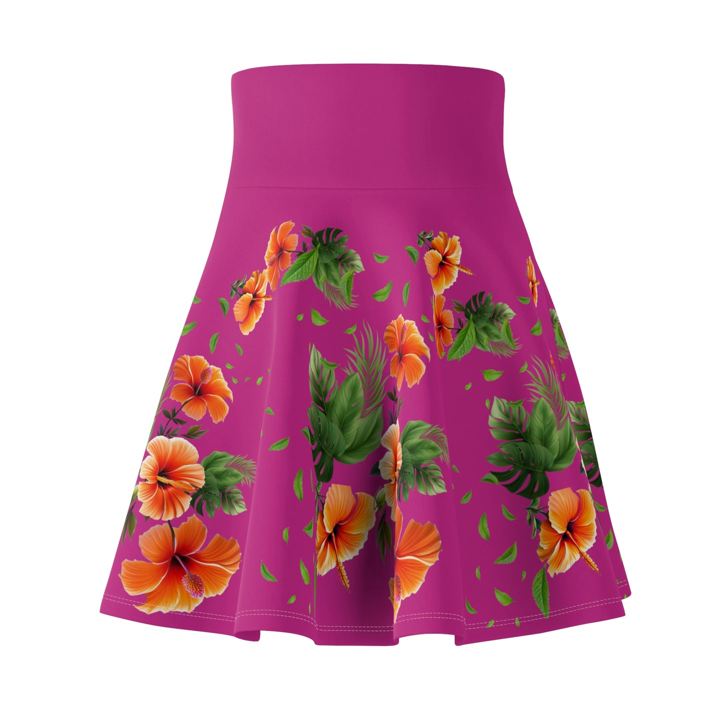 Women's Hibiscus Skater Skirt (AOP)