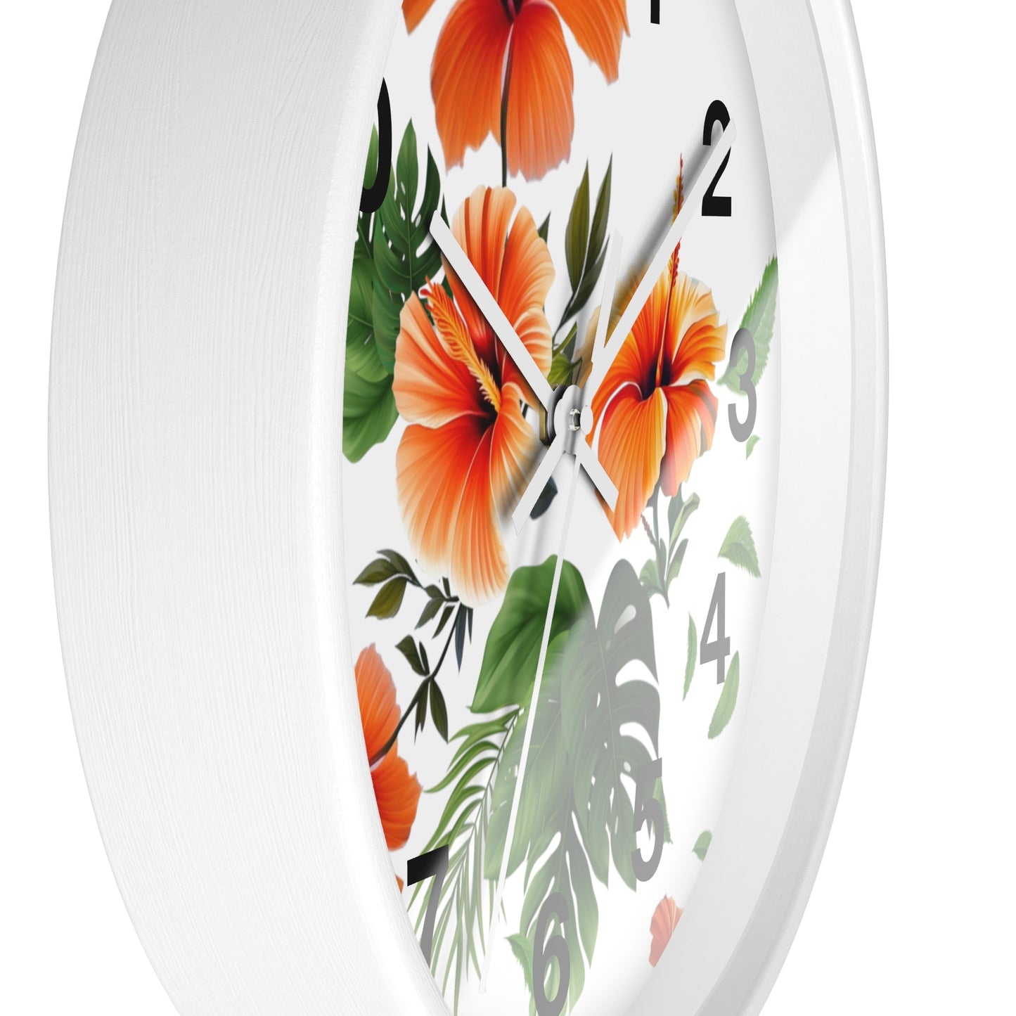 Hibiscus Wall Clock