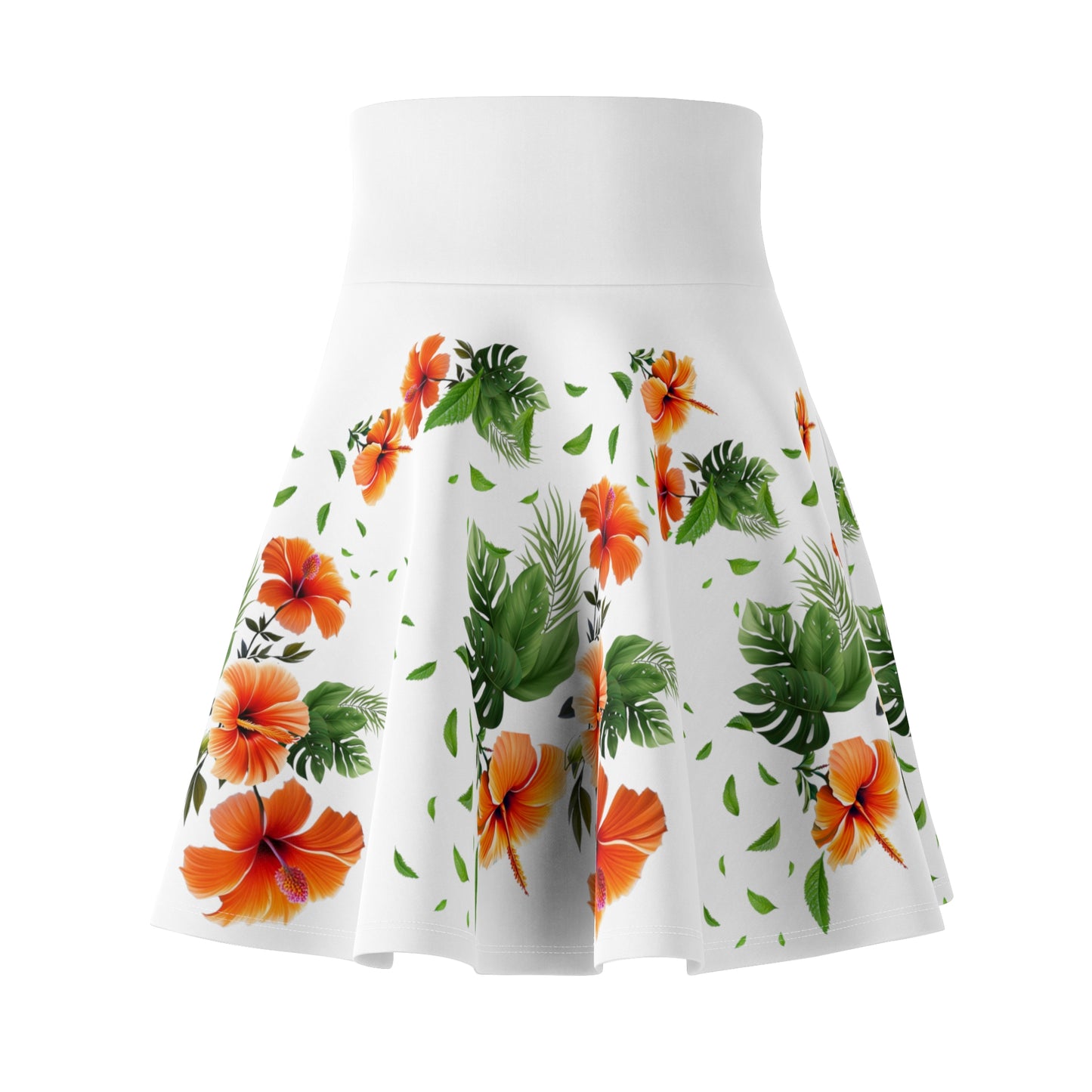 Women's Hibiscus Skater Skirt (AOP)