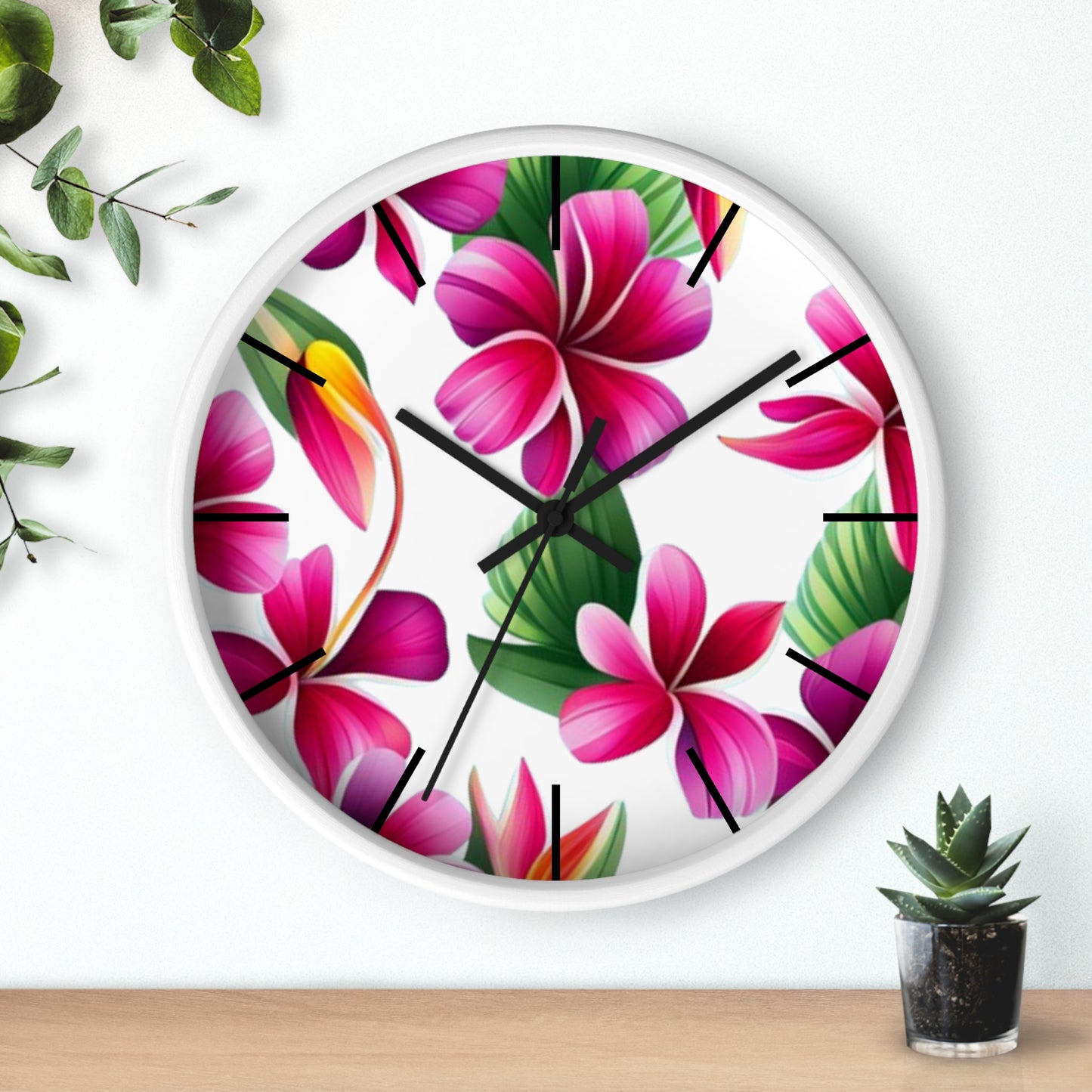 Plumeria Wall Clock