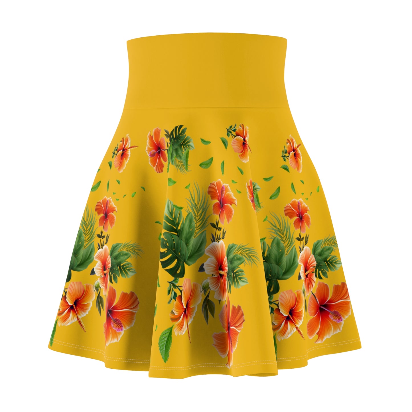 Women's Hibiscus Skater Skirt (AOP)