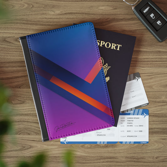Personalized Geometric Passport Cover – Custom Name 'Jim' Travel Passport Holder