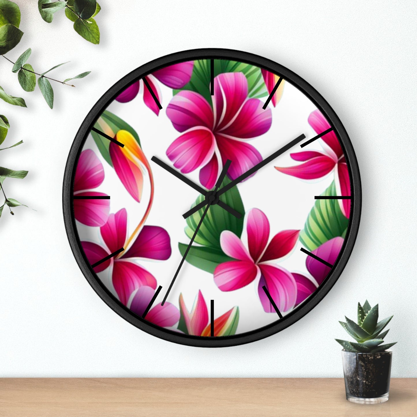 Plumeria Wall Clock