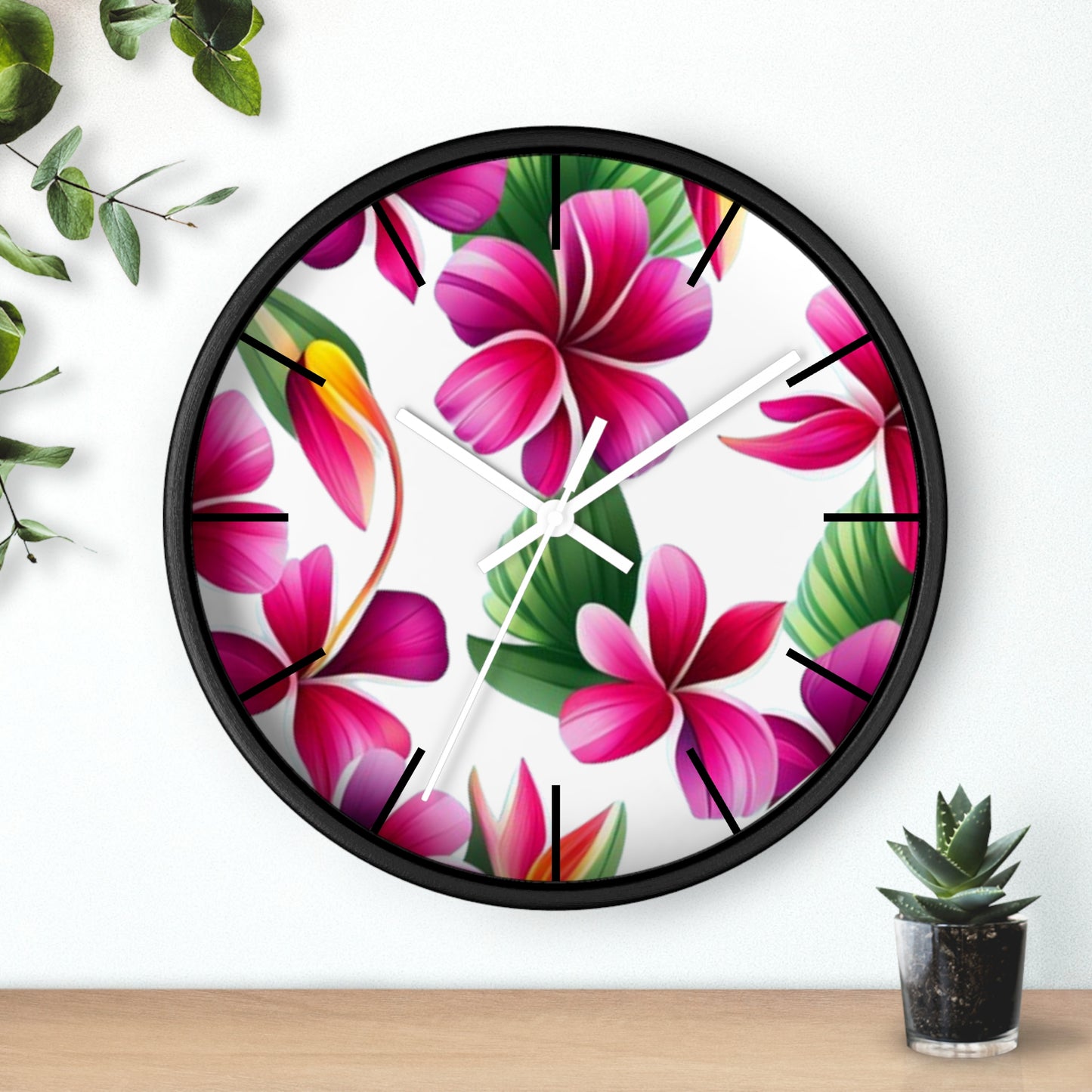 Plumeria Wall Clock