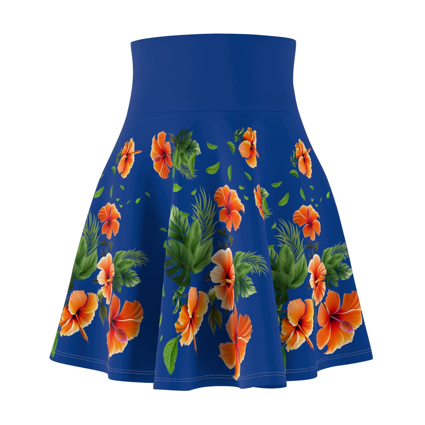 Women's Hibiscus Skater Skirt (AOP)