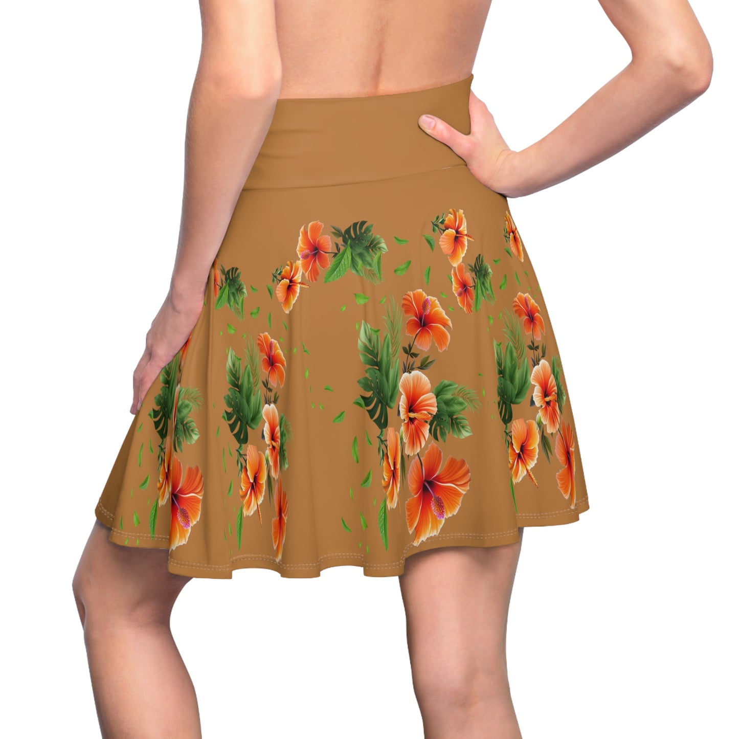 Women's Hibiscus Skater Skirt (AOP)