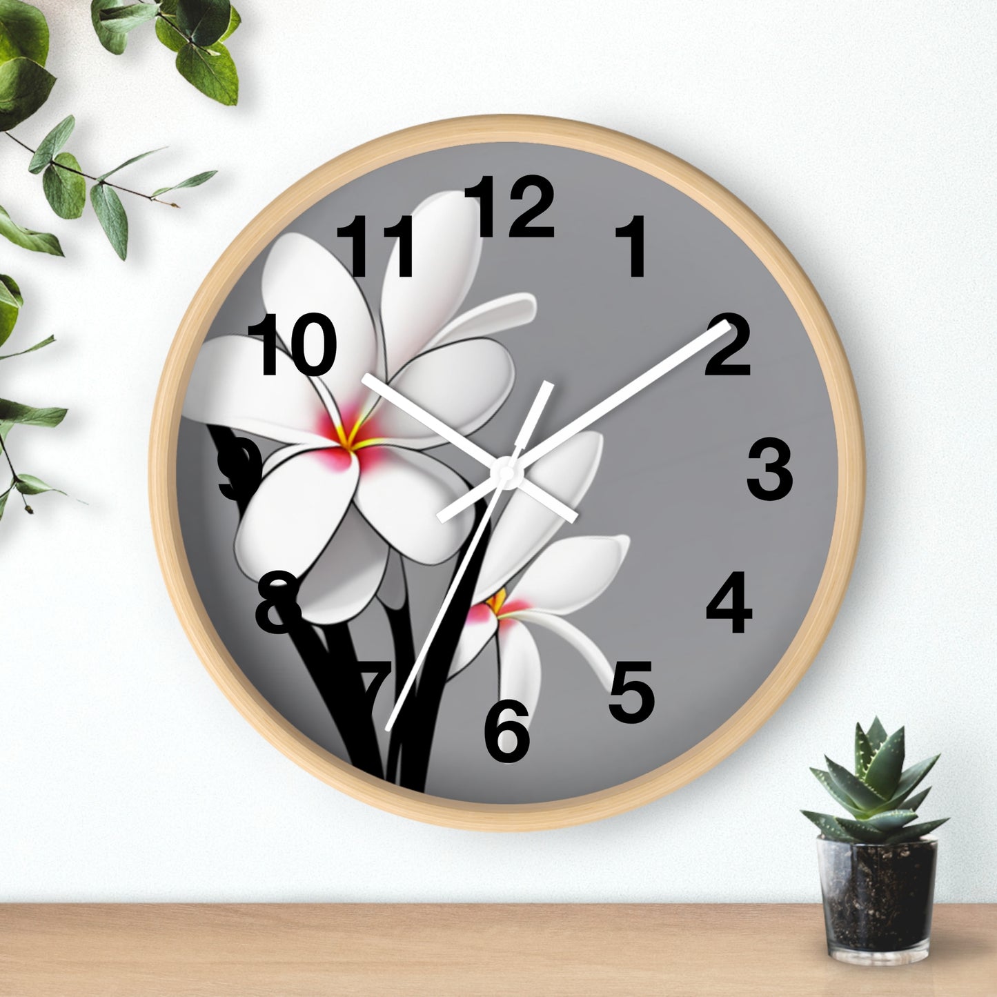 Plumeria Wall Clock