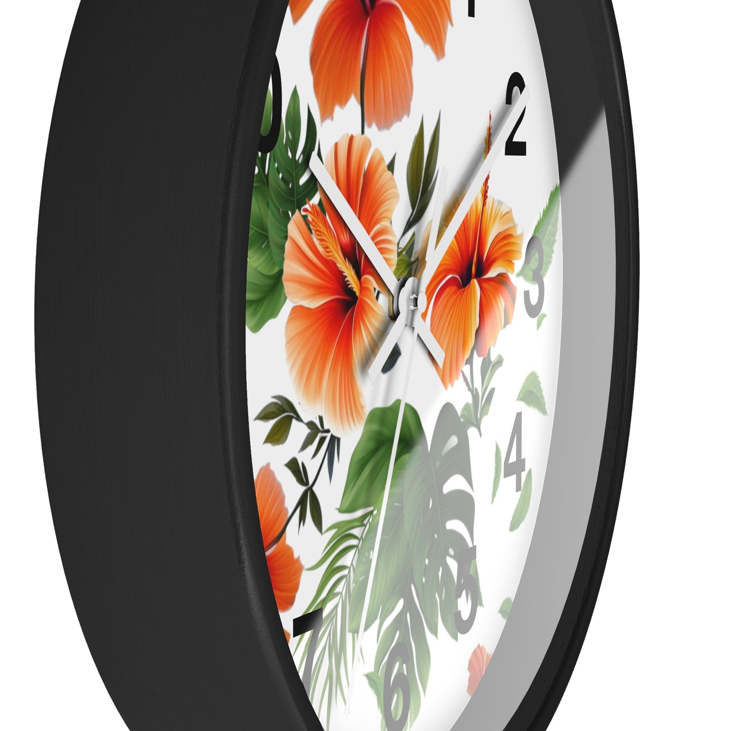 Hibiscus Wall Clock