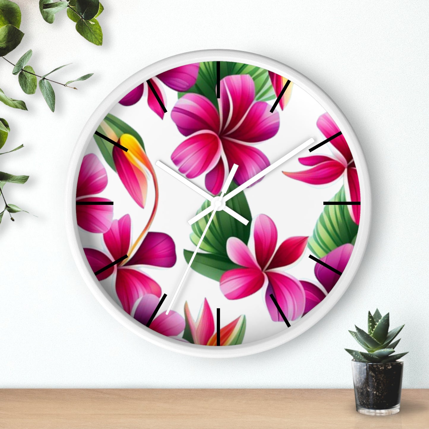 Plumeria Wall Clock