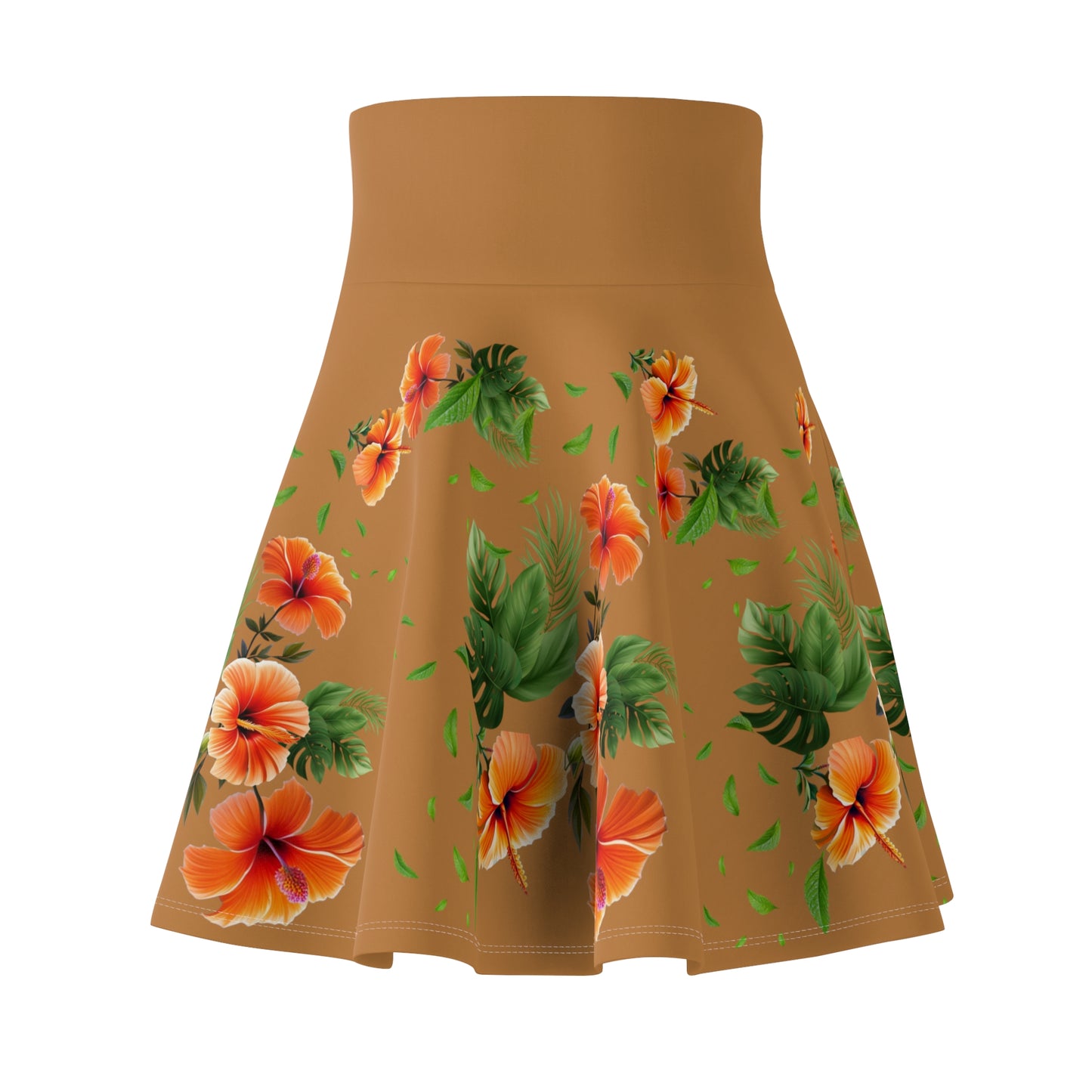 Women's Hibiscus Skater Skirt (AOP)