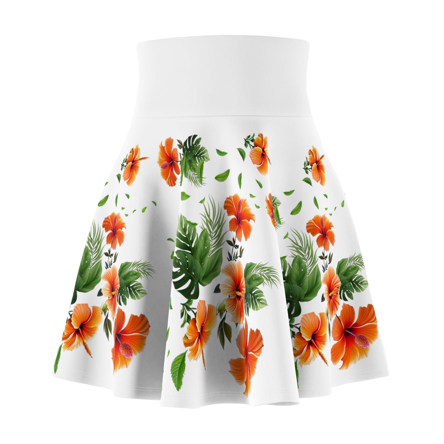 Women's Hibiscus Skater Skirt (AOP)