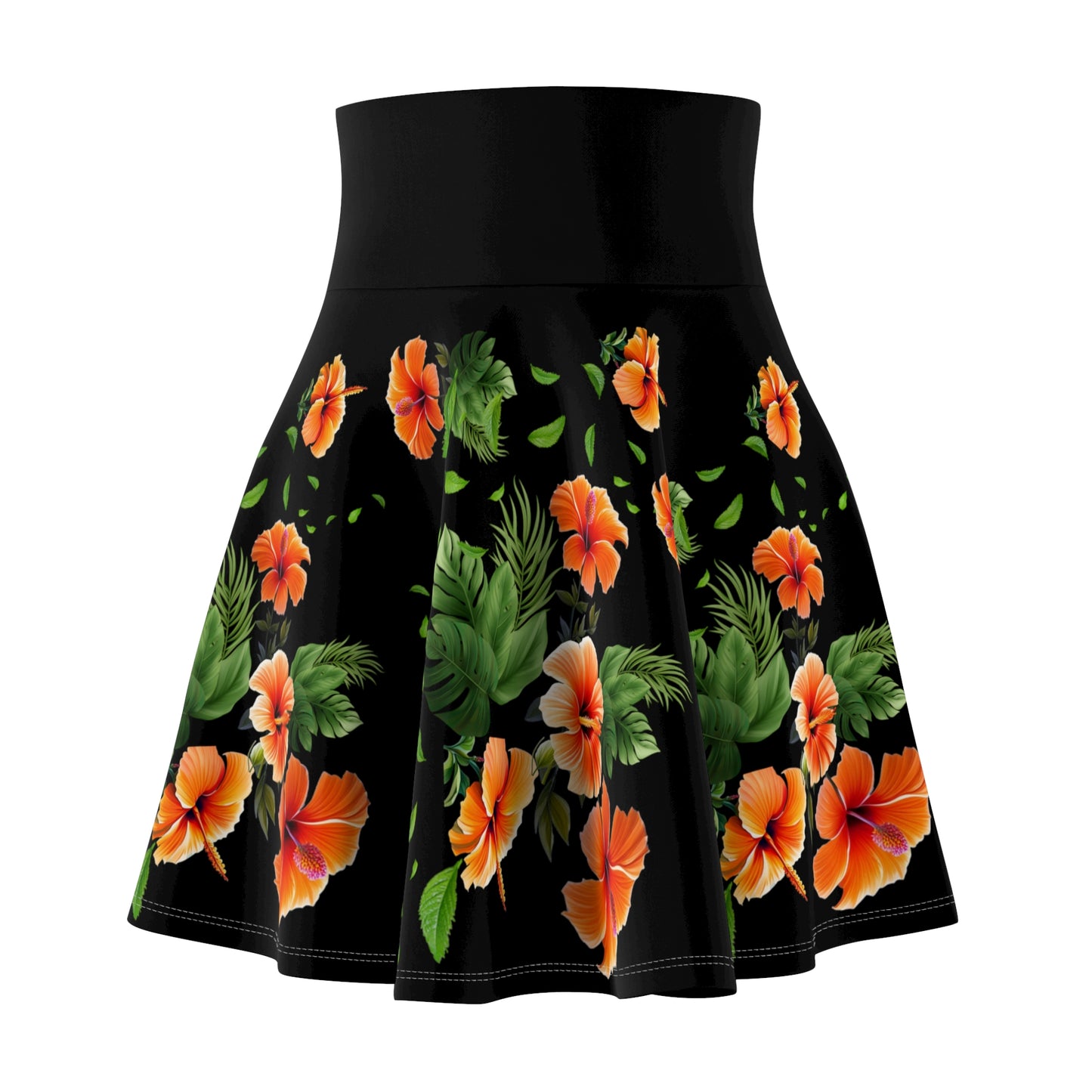 Women's Hibiscus Skater Skirt (AOP)