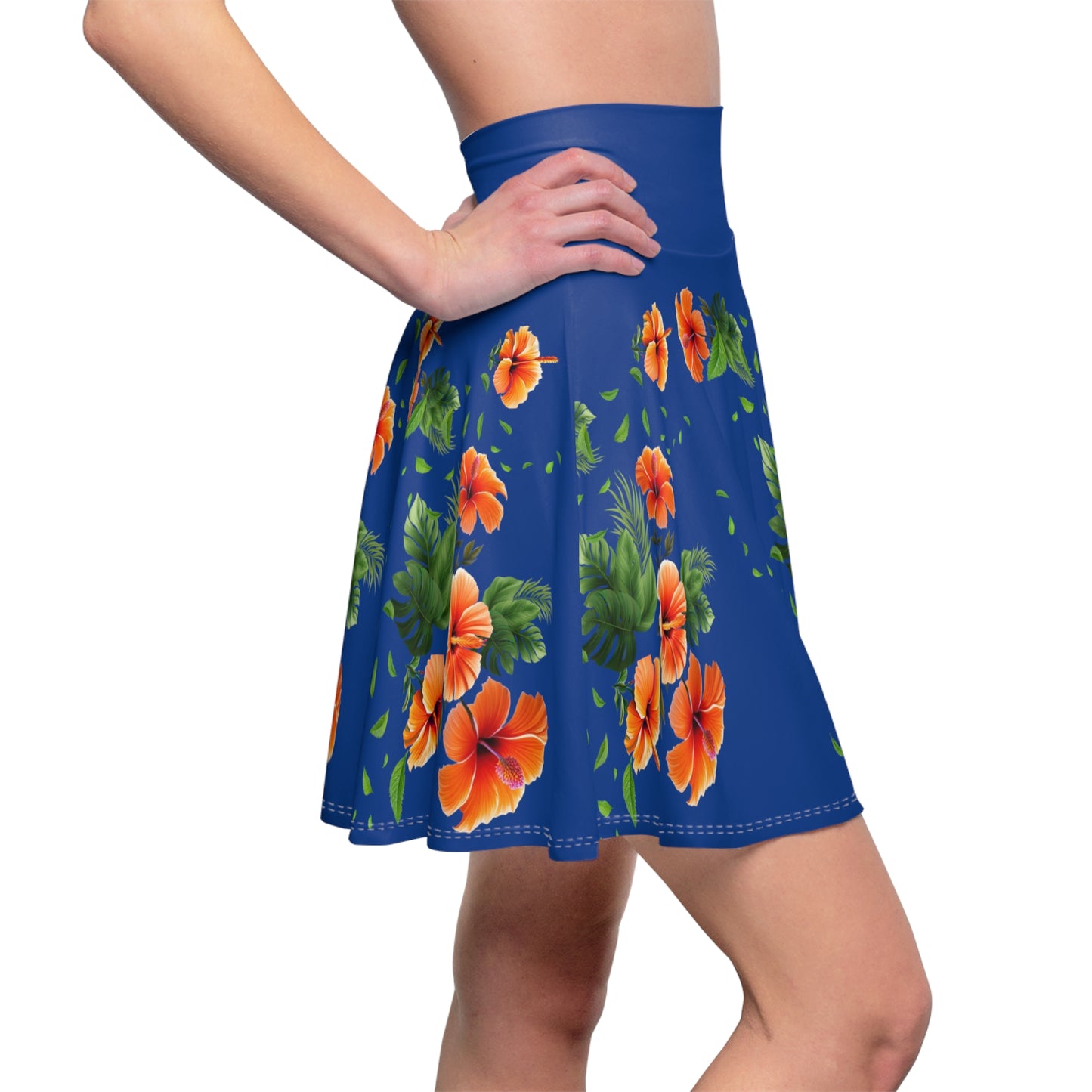 Women's Hibiscus Skater Skirt (AOP)