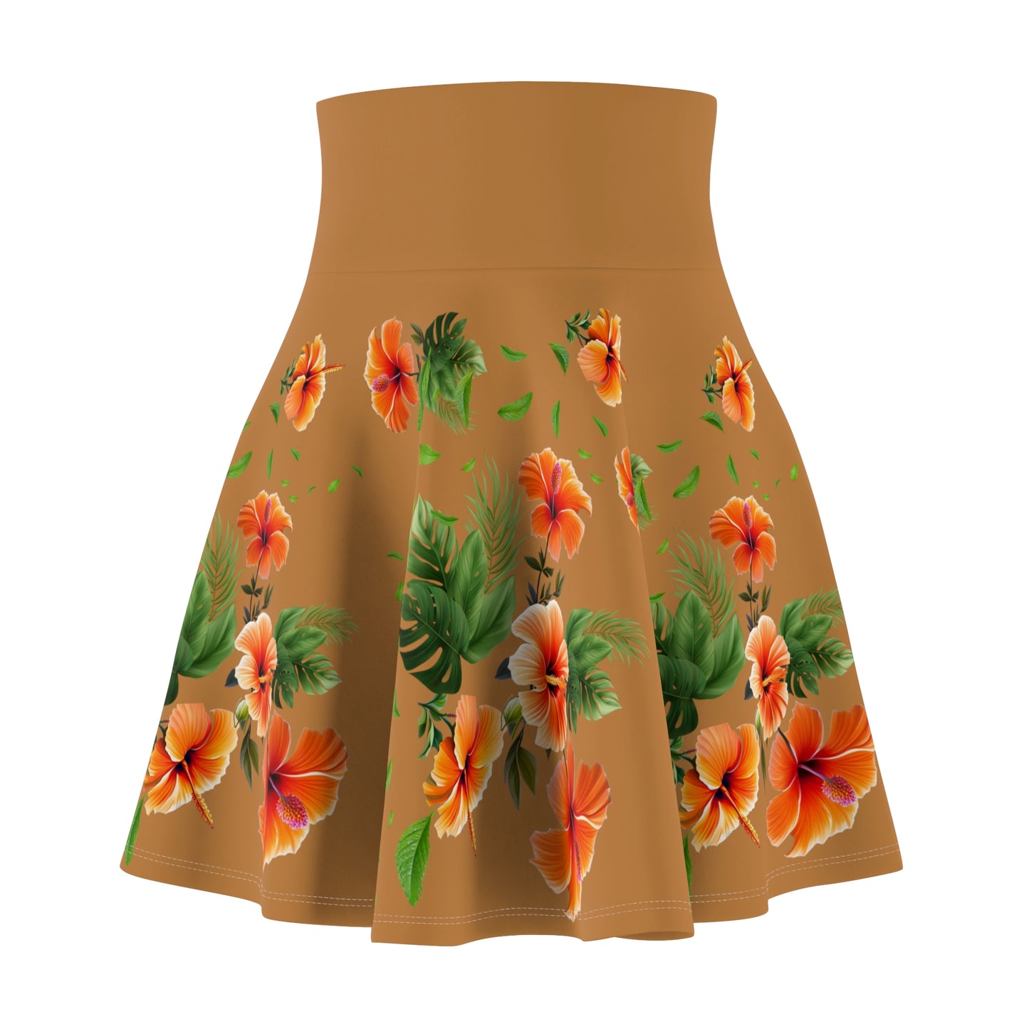 Women's Hibiscus Skater Skirt (AOP)