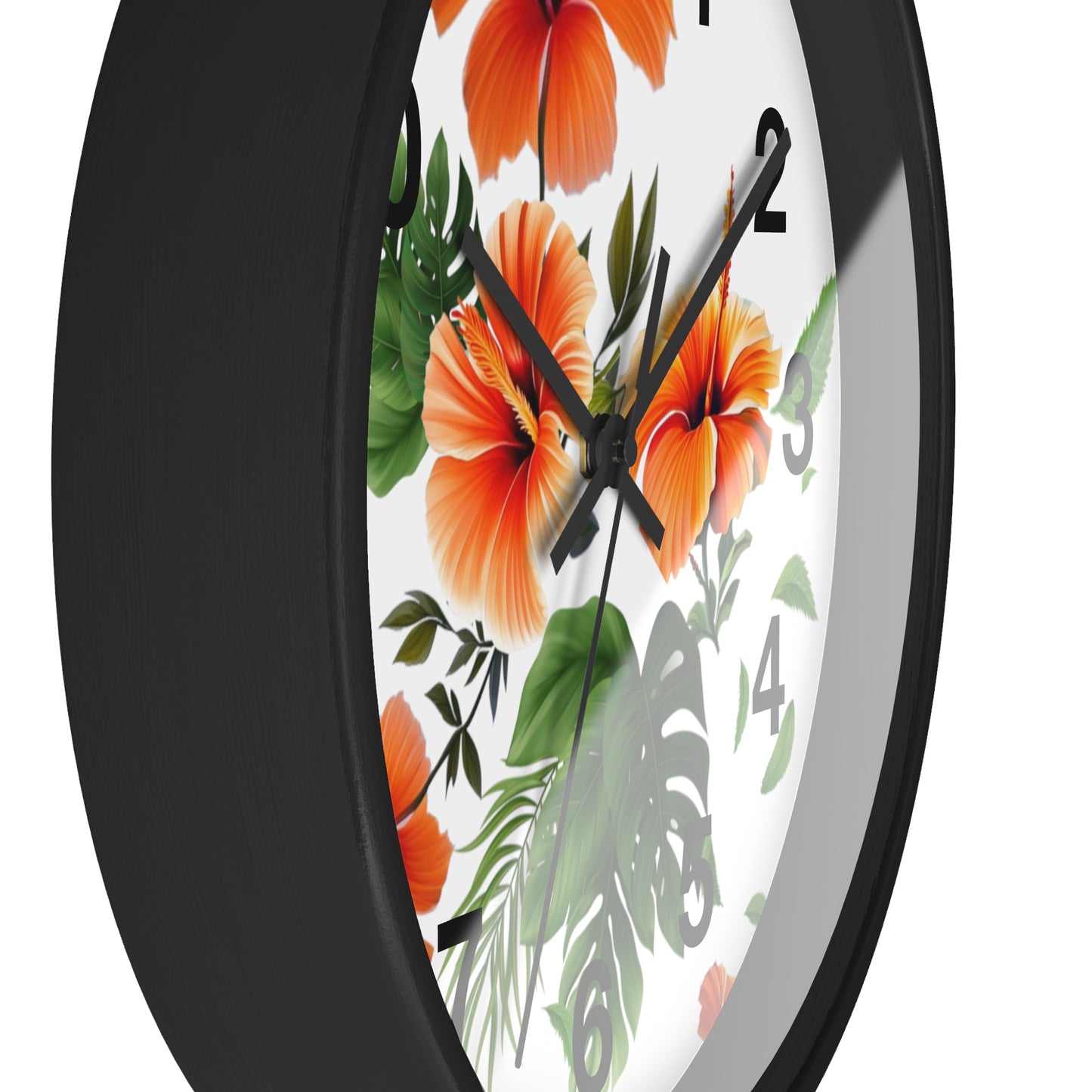 Hibiscus Wall Clock