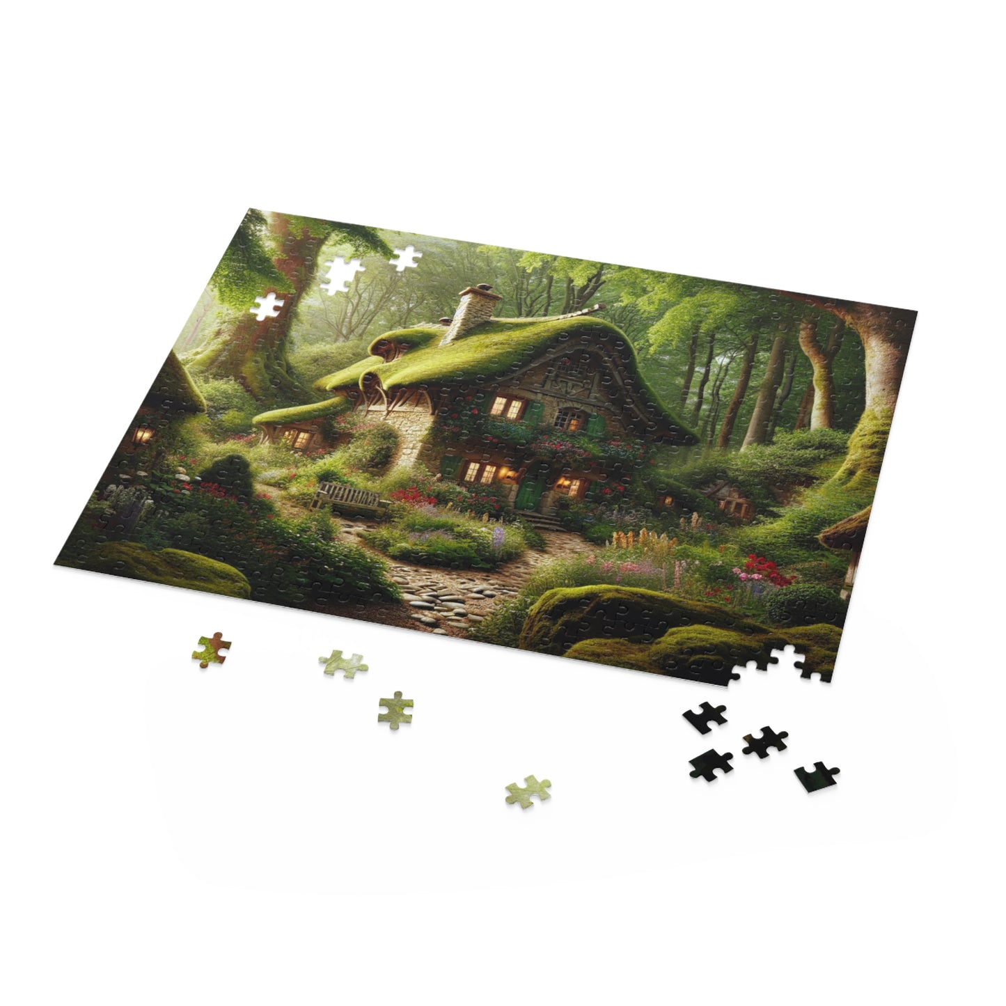 Cottage in the Woods Puzzle (120, 252, 500-Piece)