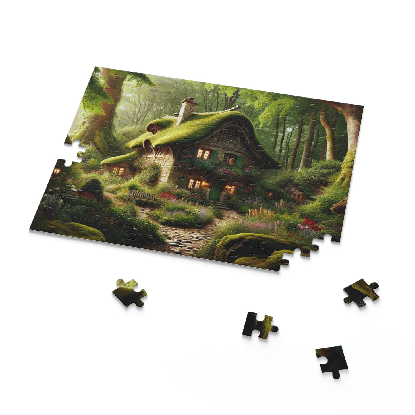 Cottage in the Woods Puzzle (120, 252, 500-Piece)