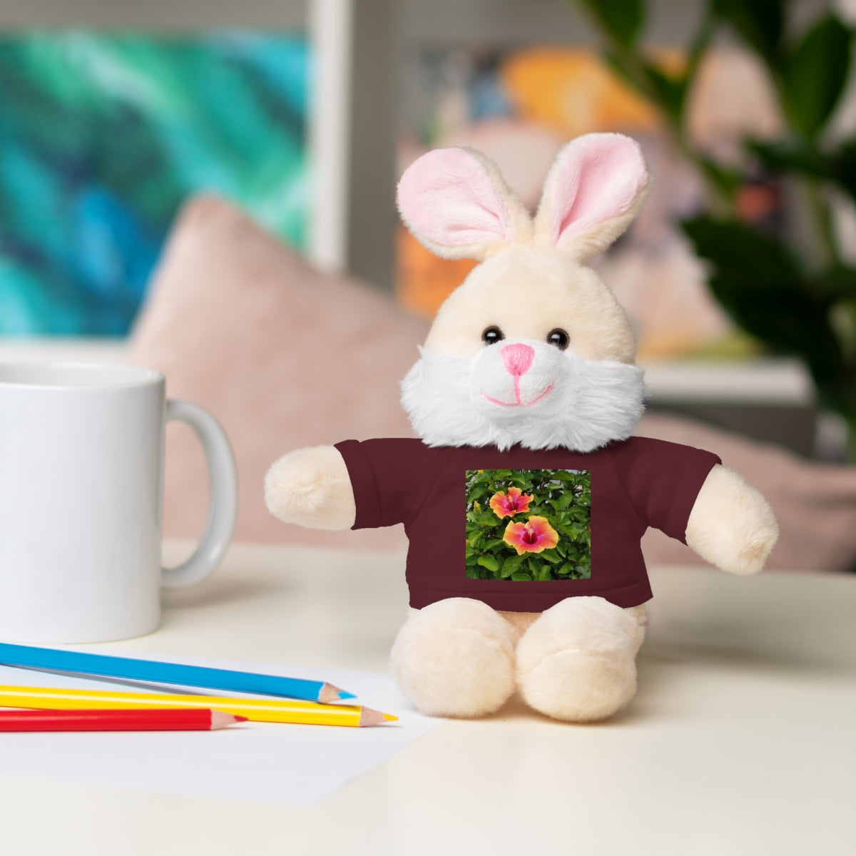 Island Style Hibiscus Stuffed Animals with Tee