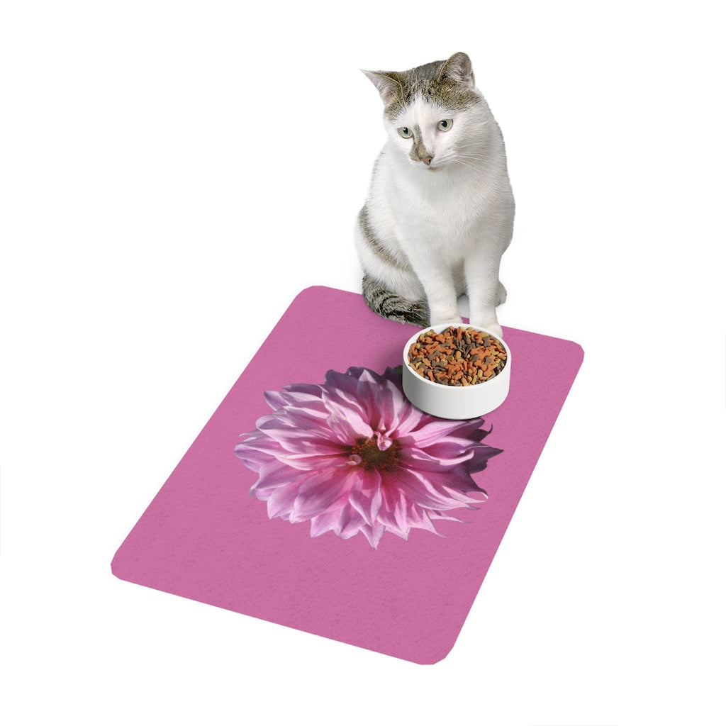 Floral "Perfectly Pink" Pet Food Mat (12x18)