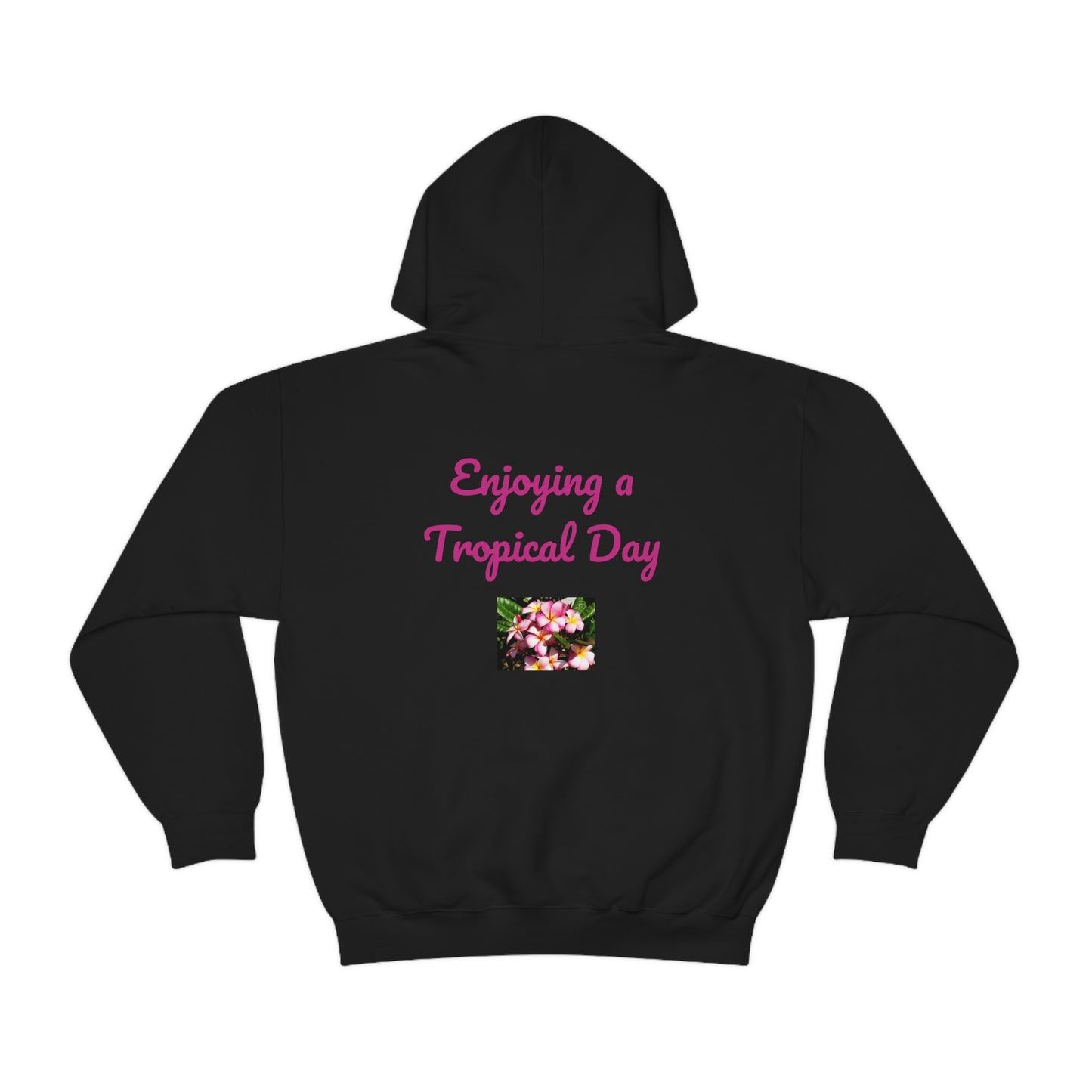 Islander Striped Plumeria Unisex Heavy Blend™ Hooded Sweatshirt