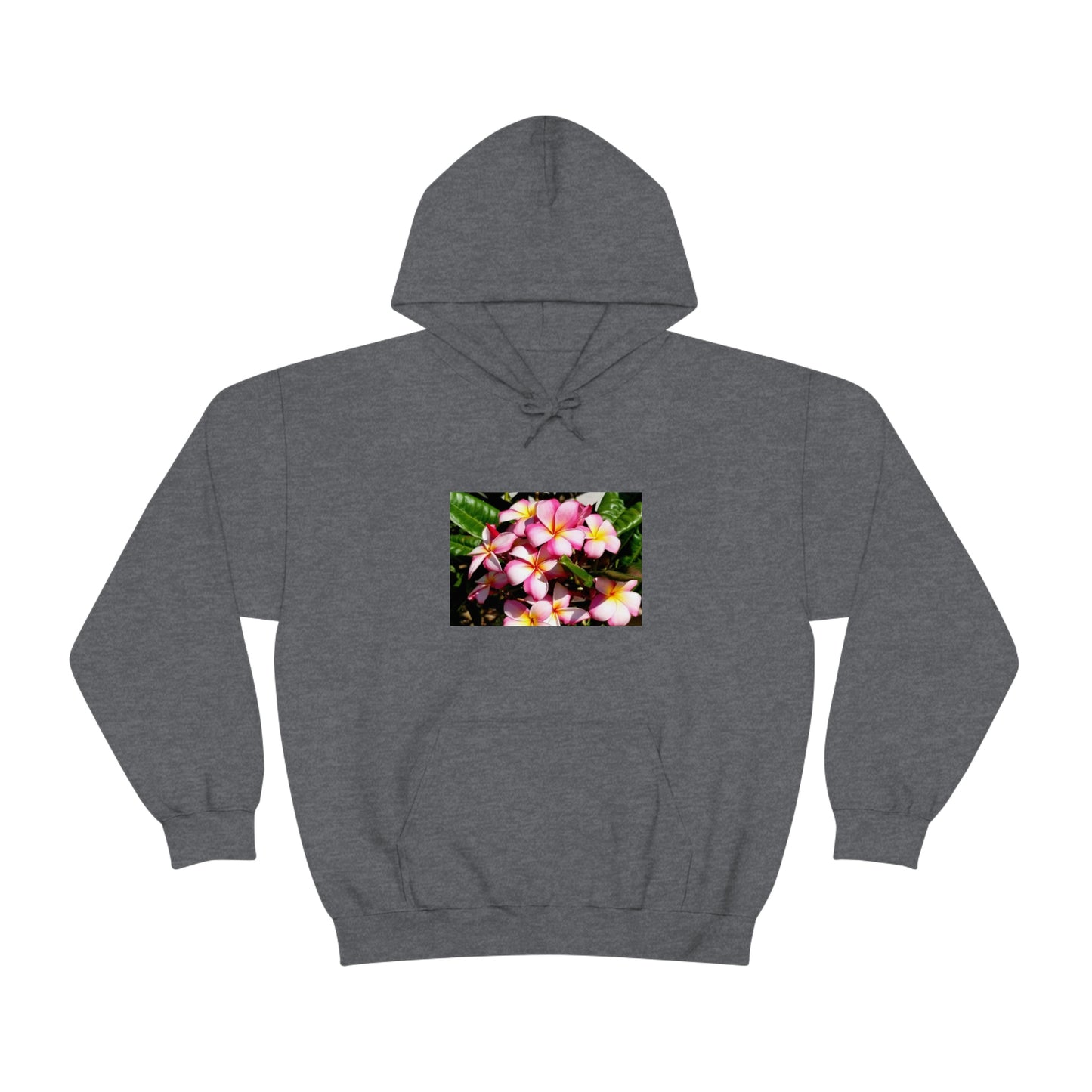 Islander Striped Plumeria Unisex Heavy Blend™ Hooded Sweatshirt