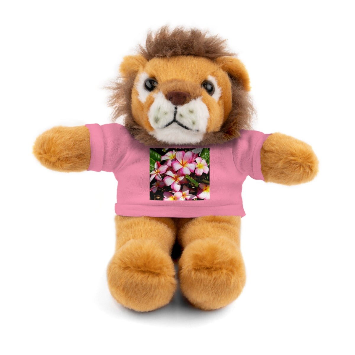 Island Style Striped Plumeria  Stuffed Animals with Tee