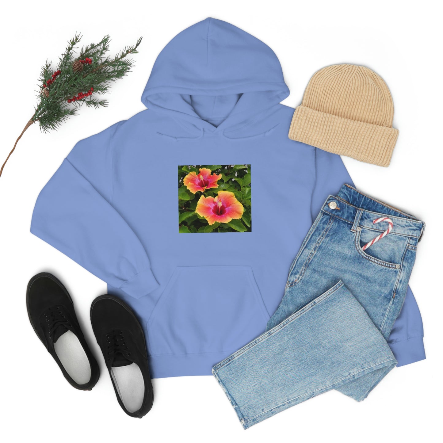 Islander Hibiscus Unisex Heavy Blend™ Hooded Sweatshirt