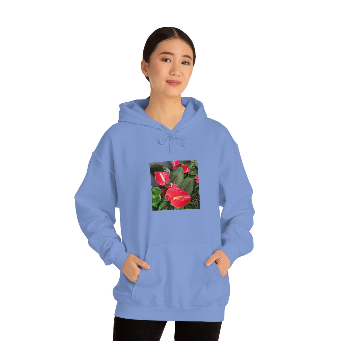 Island Style Anthurium Unisex Heavy Blend™ Hooded Sweatshirt