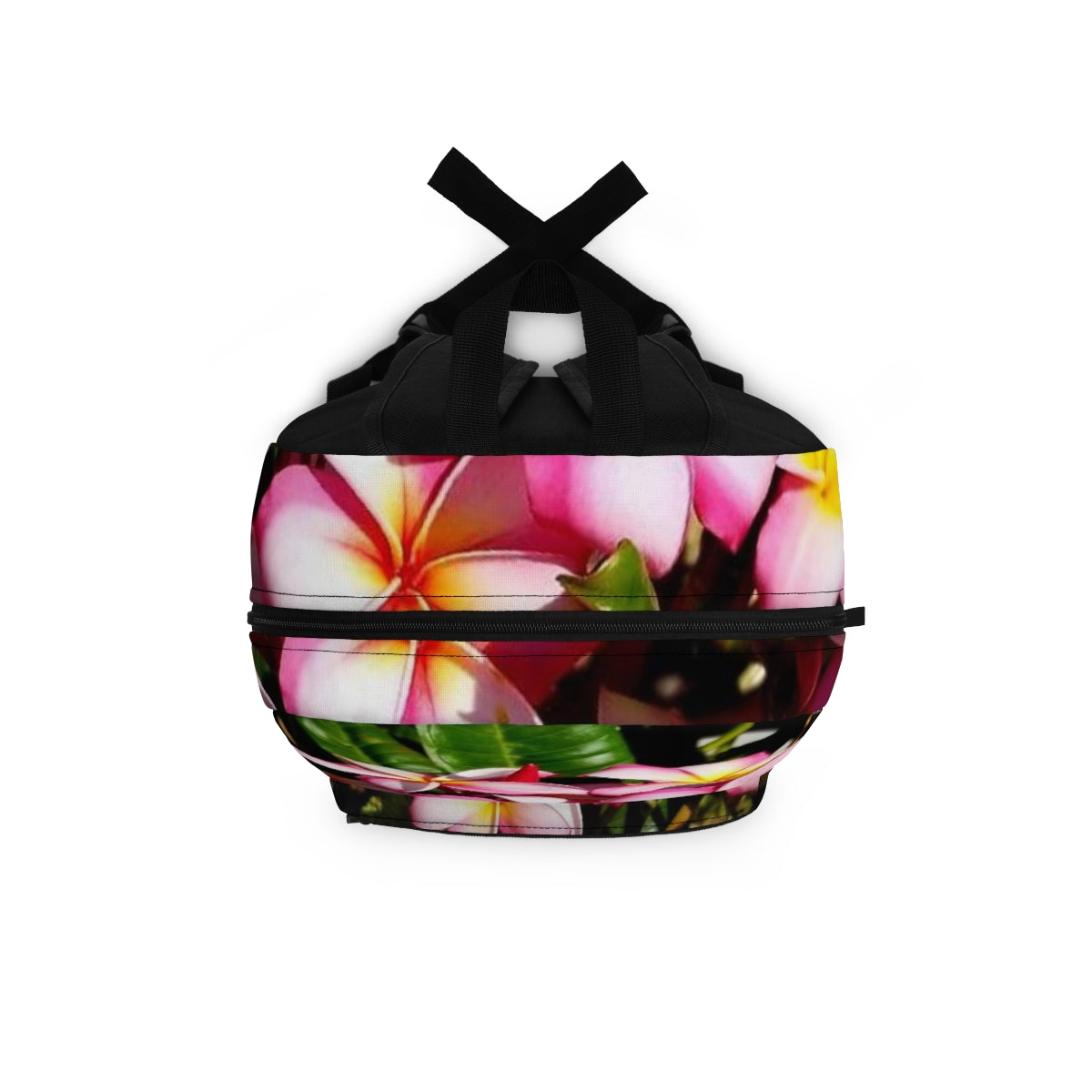 Island style striped Plumeria Backpack