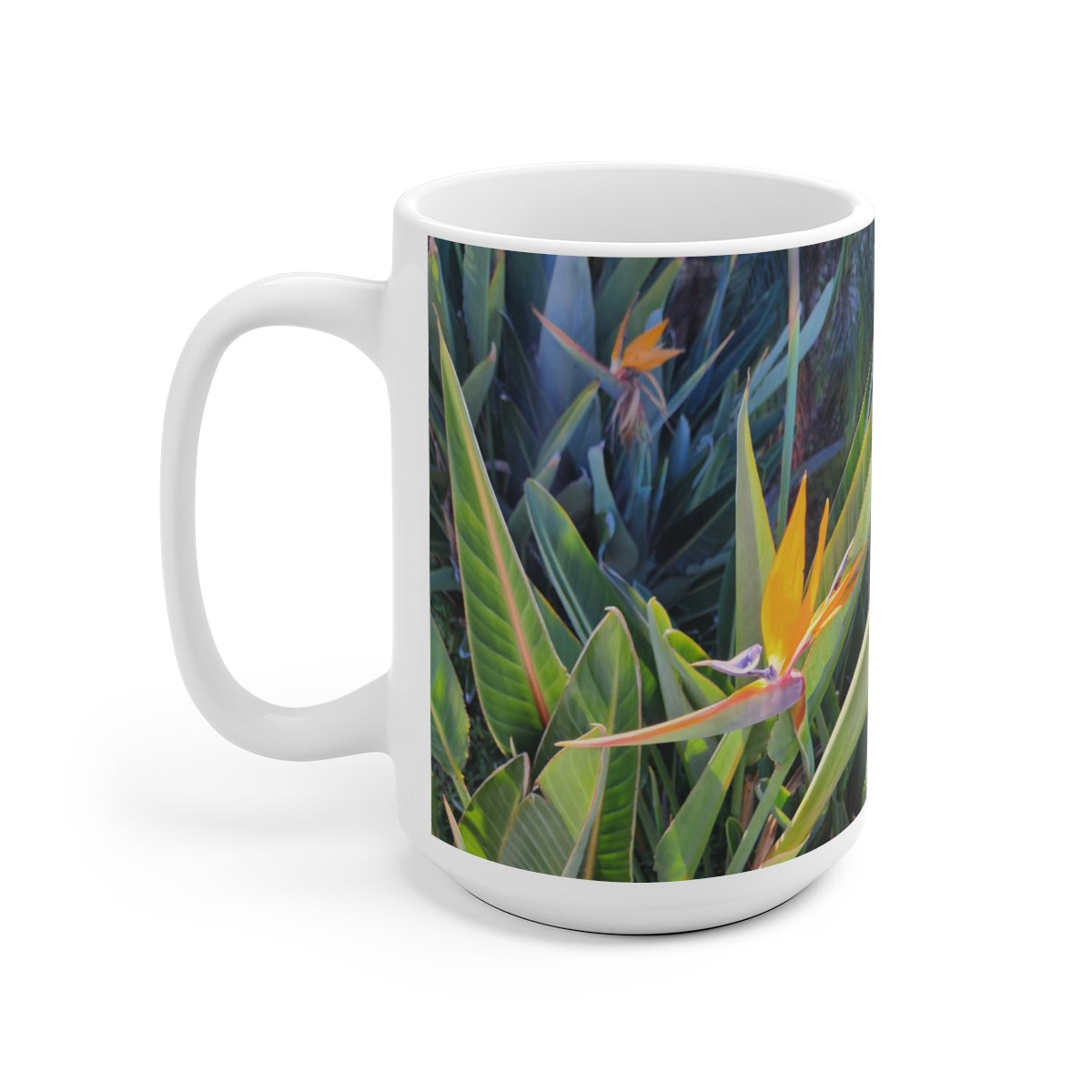 Island Style Bird of Paradise Ceramic Mug, 11oz and 15oz