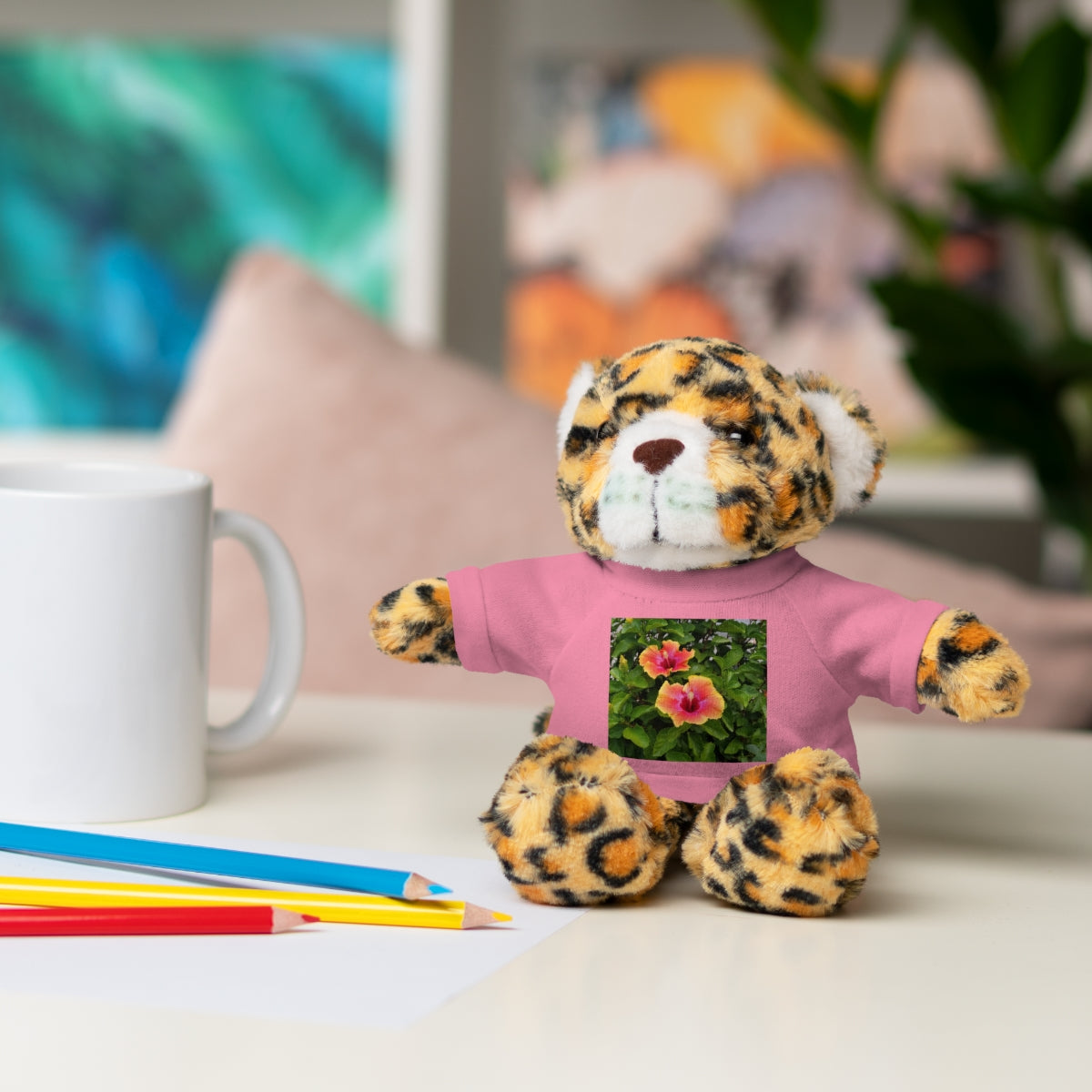 Island Style Hibiscus Stuffed Animals with Tee