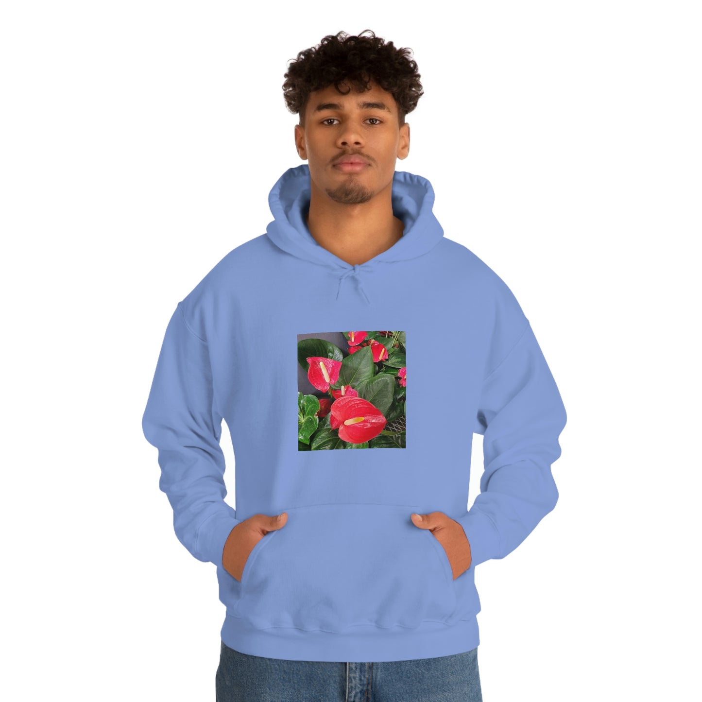 Island Style Anthurium Unisex Heavy Blend™ Hooded Sweatshirt