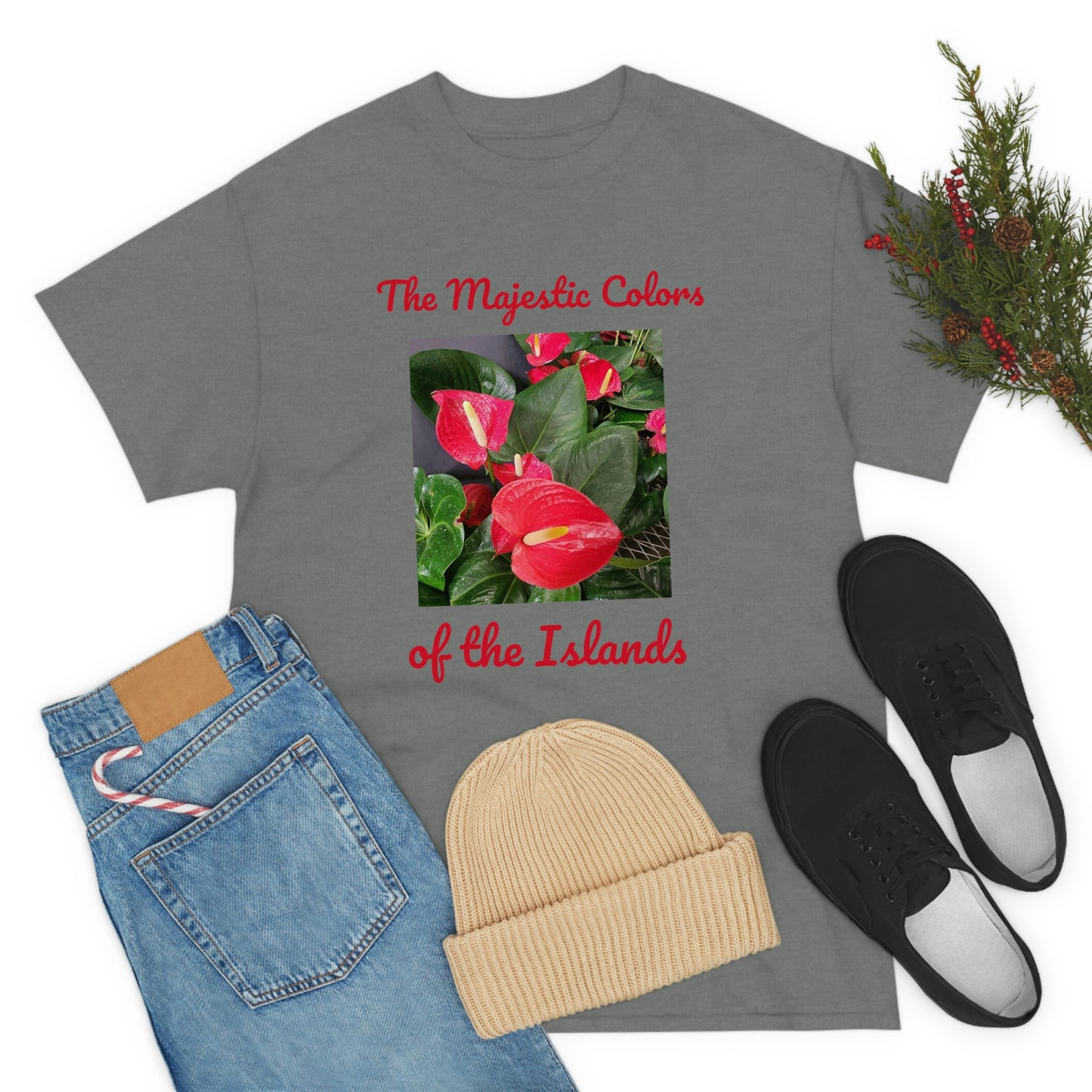 Islander Anthurium Unisex Heavy Cotton Tee