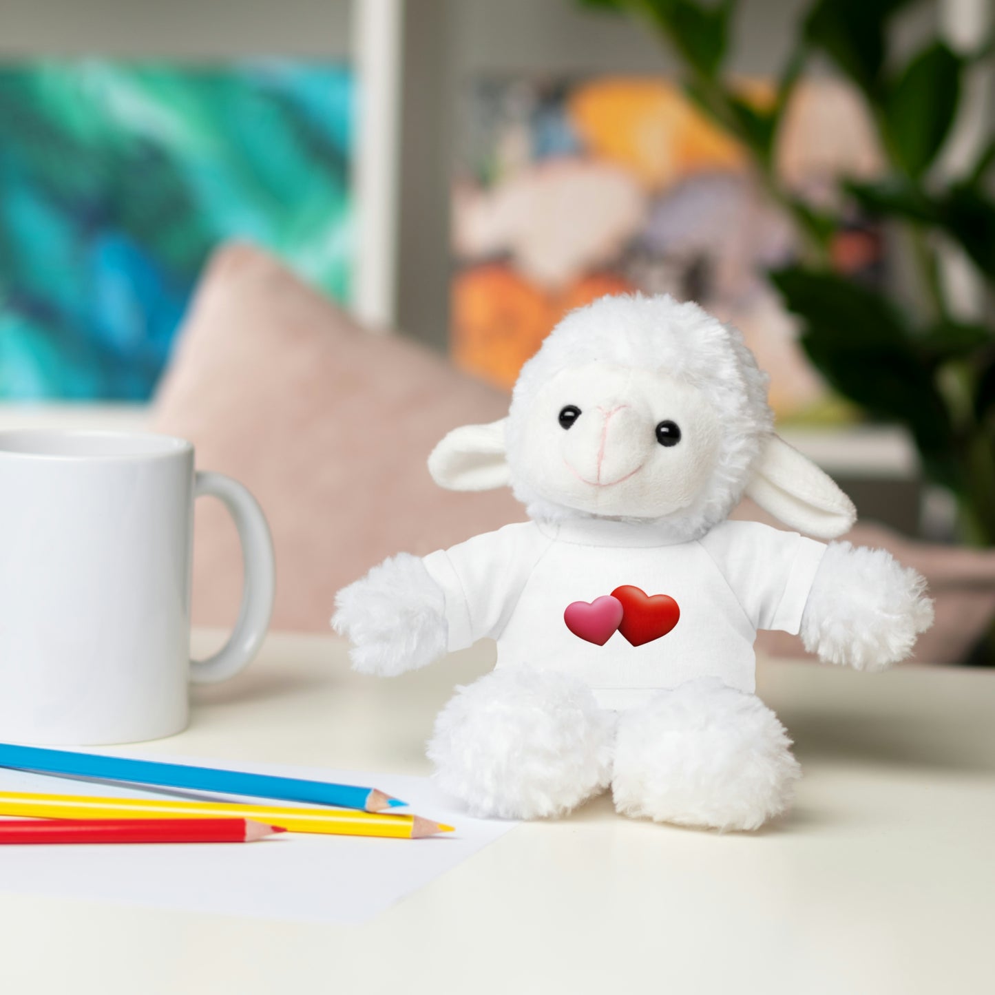 Valentine's Hearts Stuffed Animals with Tee