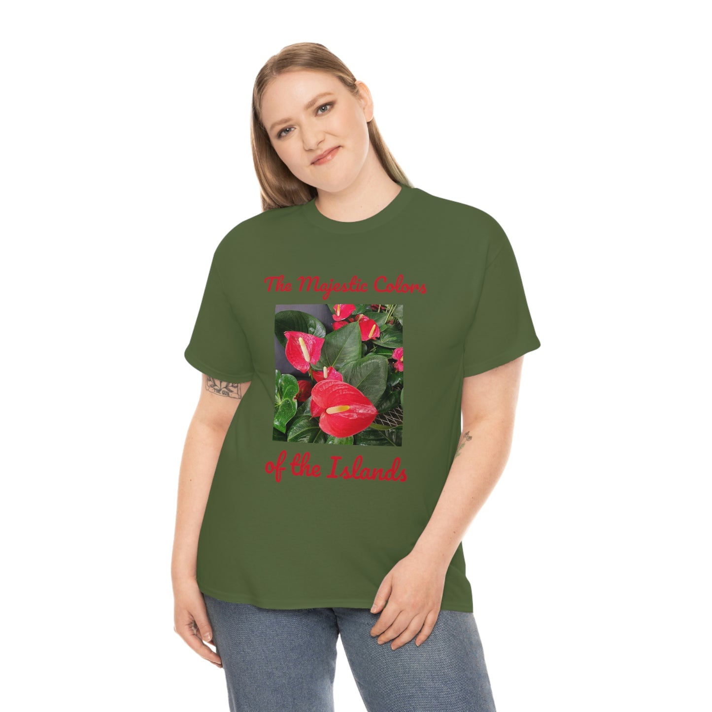 Islander Anthurium Unisex Heavy Cotton Tee