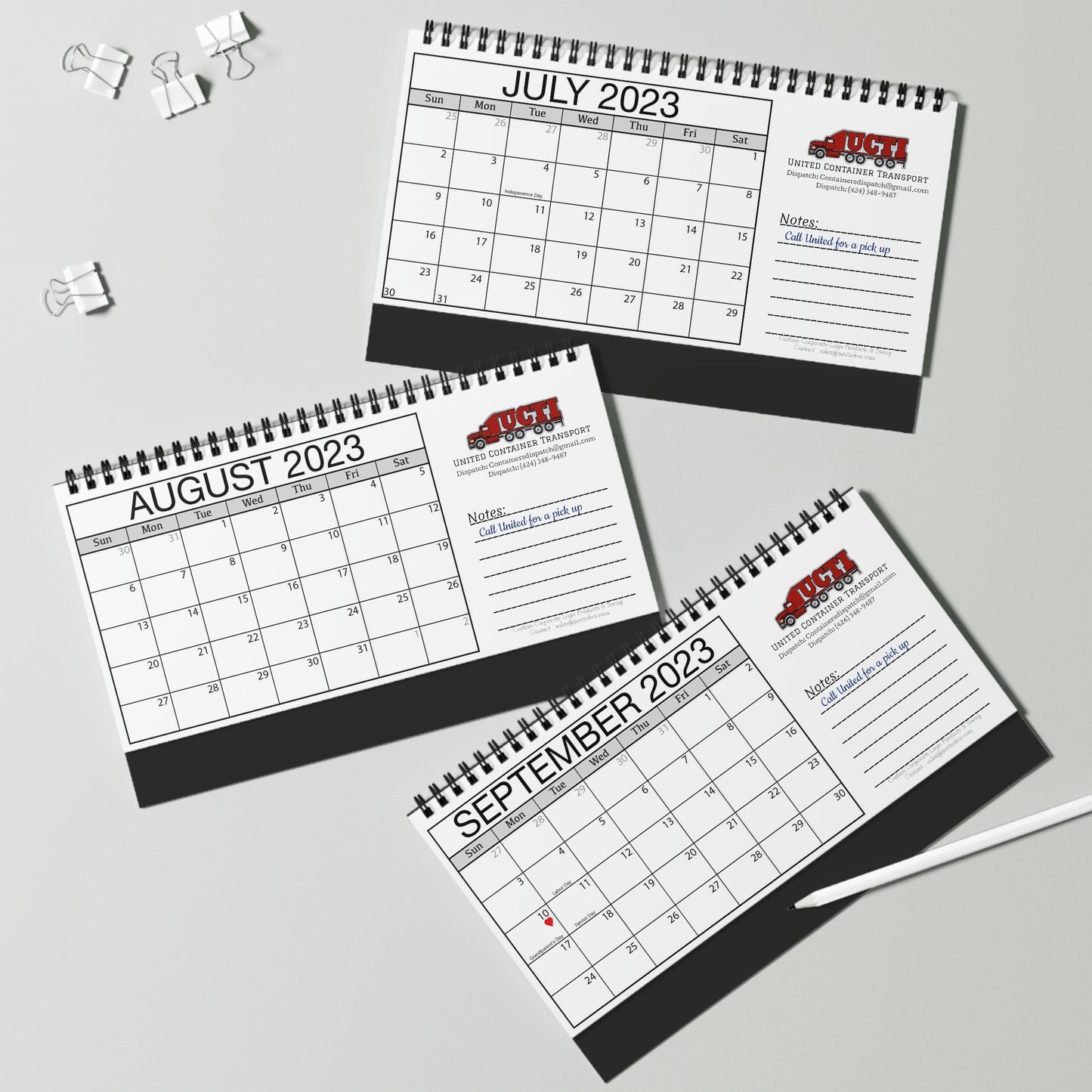 United Desk Calendar