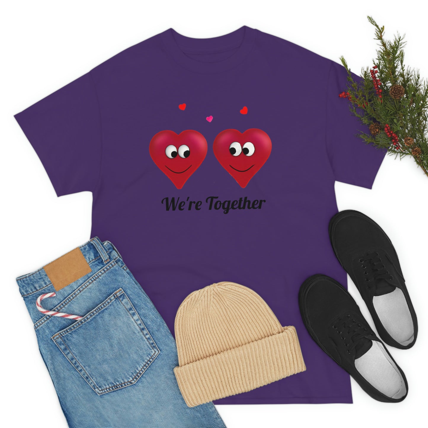 Valentine's "We're Together" Unisex Heavy Cotton Tee