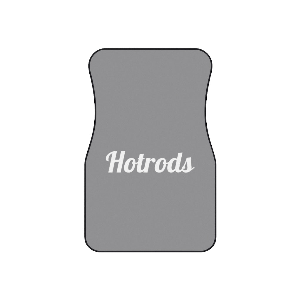 Hotrods Car Mats (Set of 4) Grey w/White print