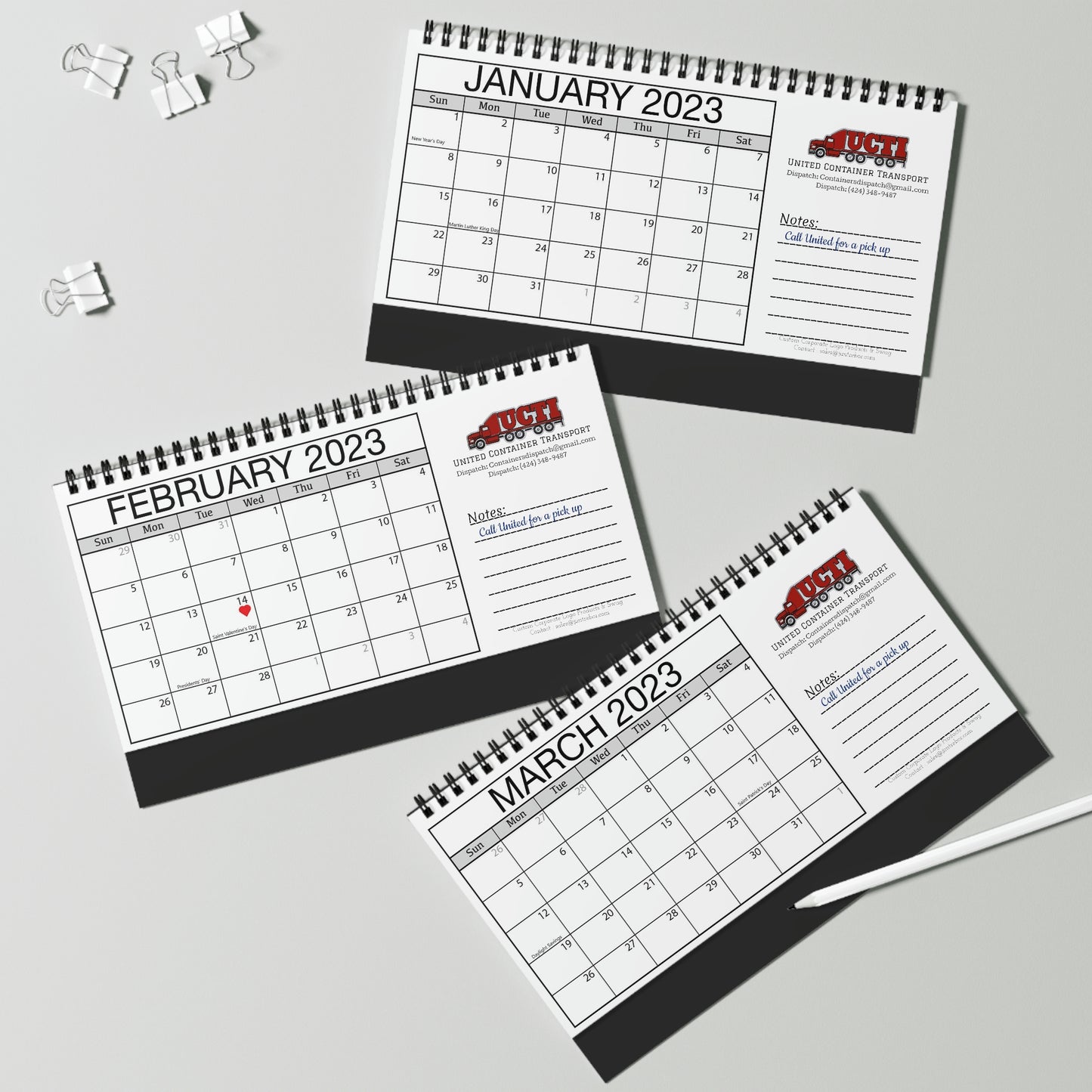 United Desk Calendar