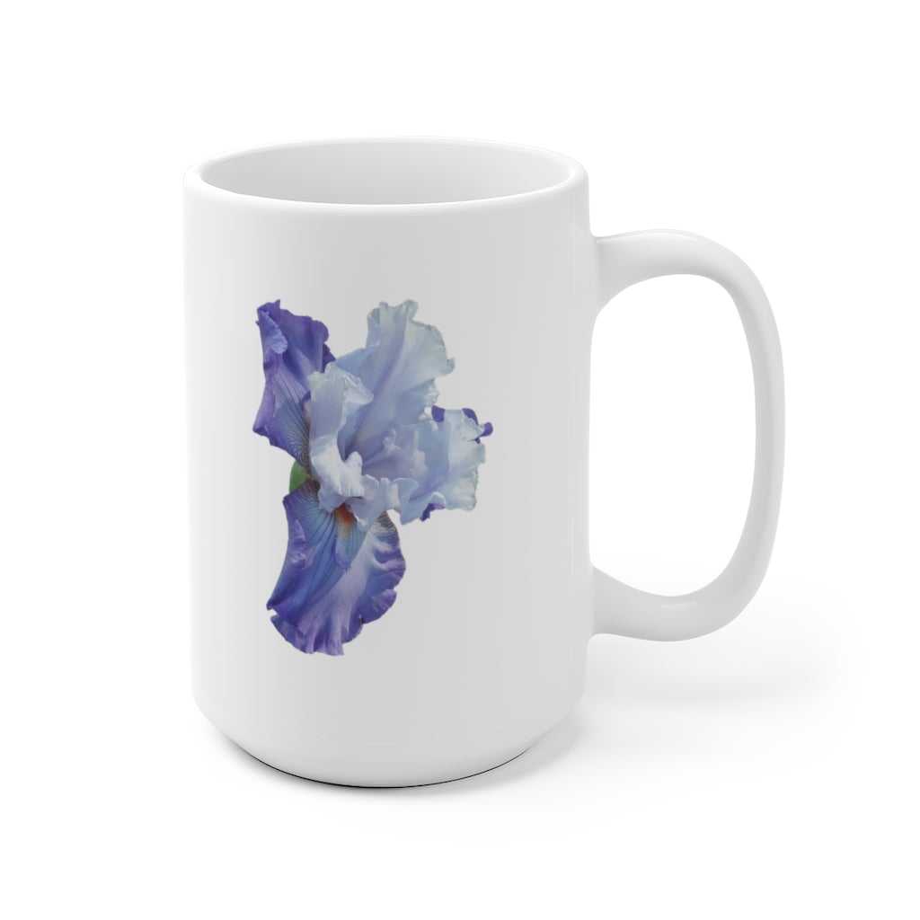 Designer Ceramic Mug, "Lavender Iris" 11oz and 15oz