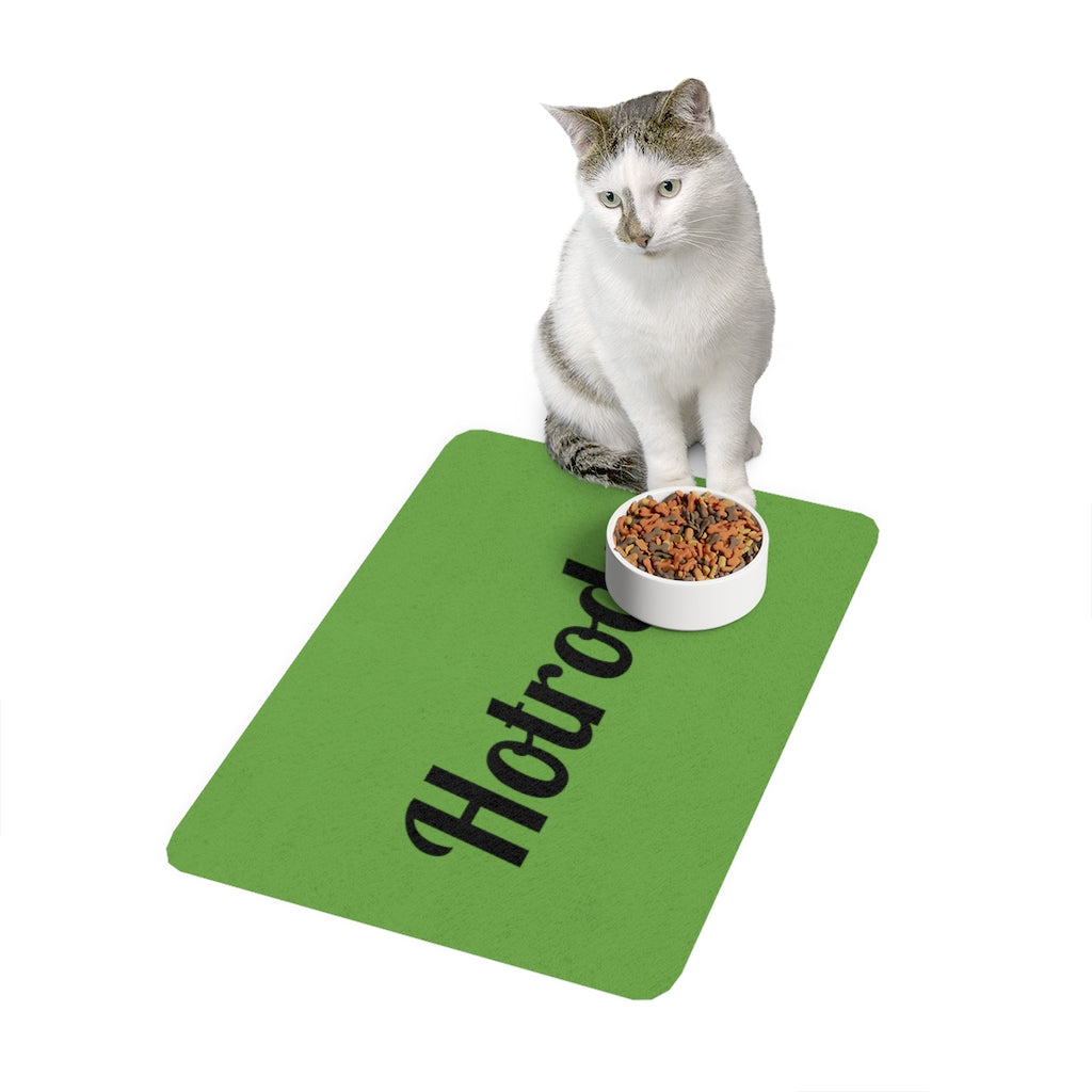 Hotrods Pet Food Mat (12x18) - Black print