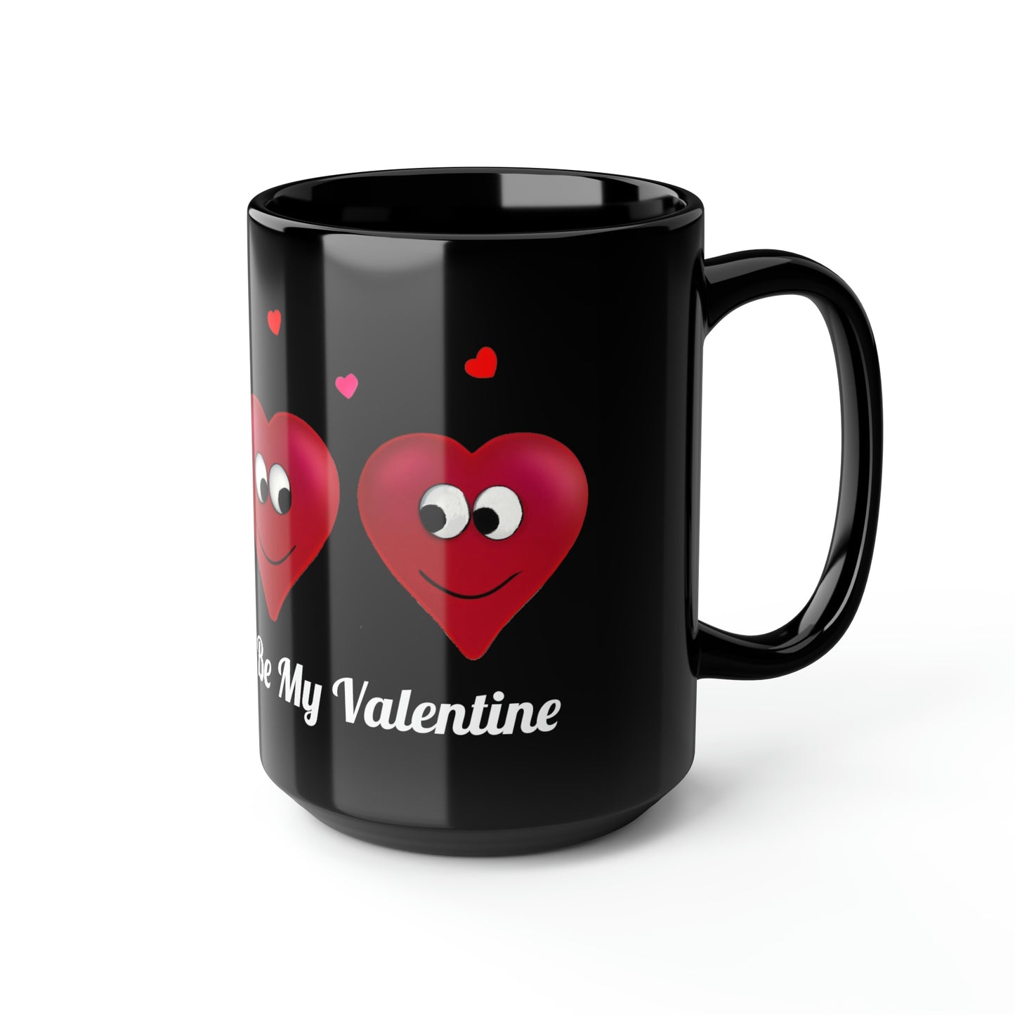 Valentine's "Be My Valentine" Black Mug, 15oz