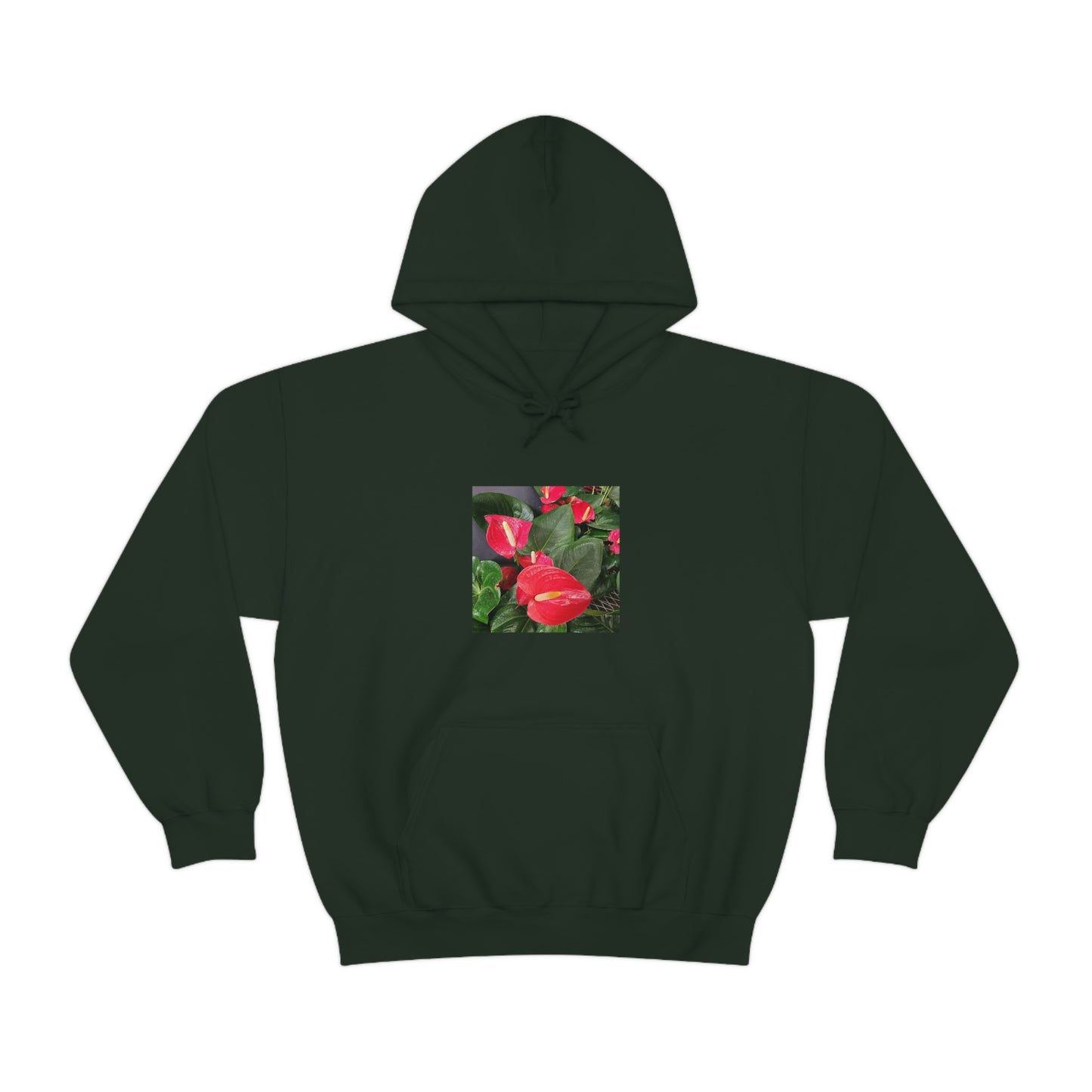 Island Style Anthurium Unisex Heavy Blend™ Hooded Sweatshirt