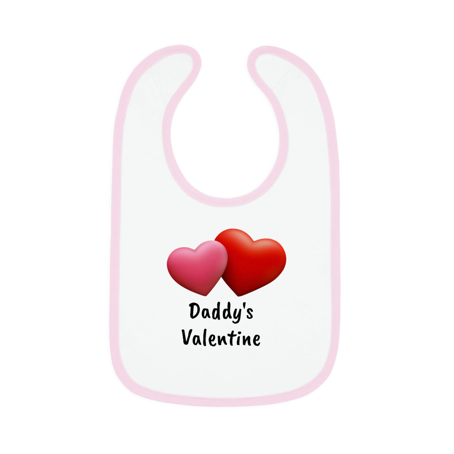 Valentine's "Daddy's Valentine" Baby Contrast Trim Jersey Bib