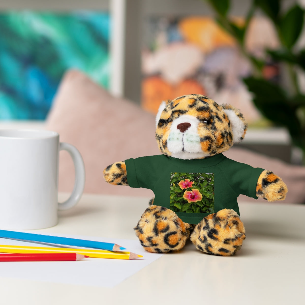 Island Style Hibiscus Stuffed Animals with Tee