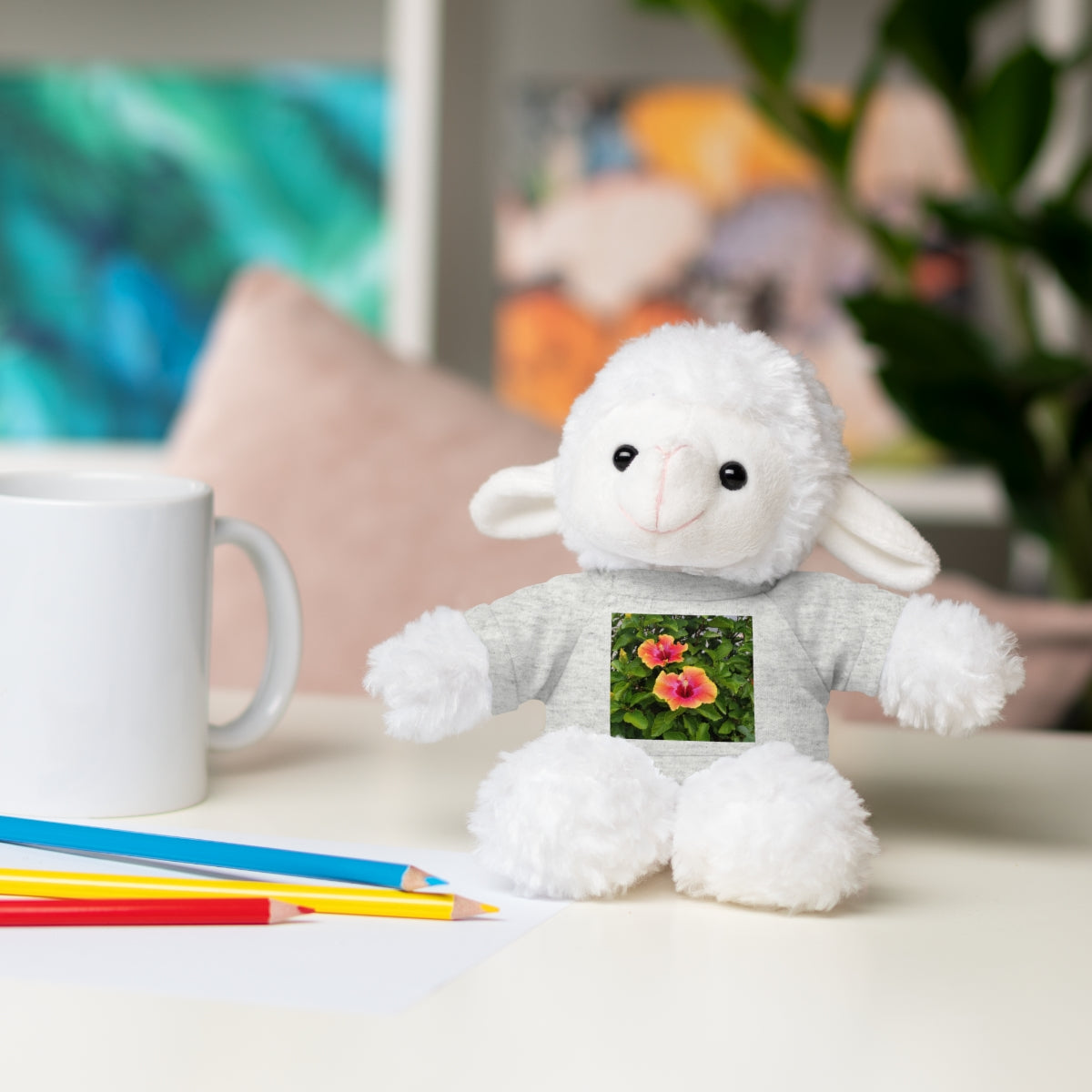 Island Style Hibiscus Stuffed Animals with Tee