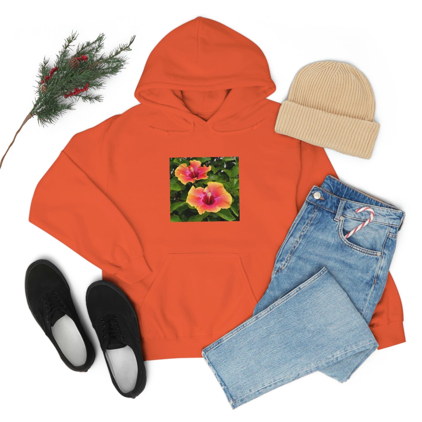 Islander Hibiscus Unisex Heavy Blend™ Hooded Sweatshirt