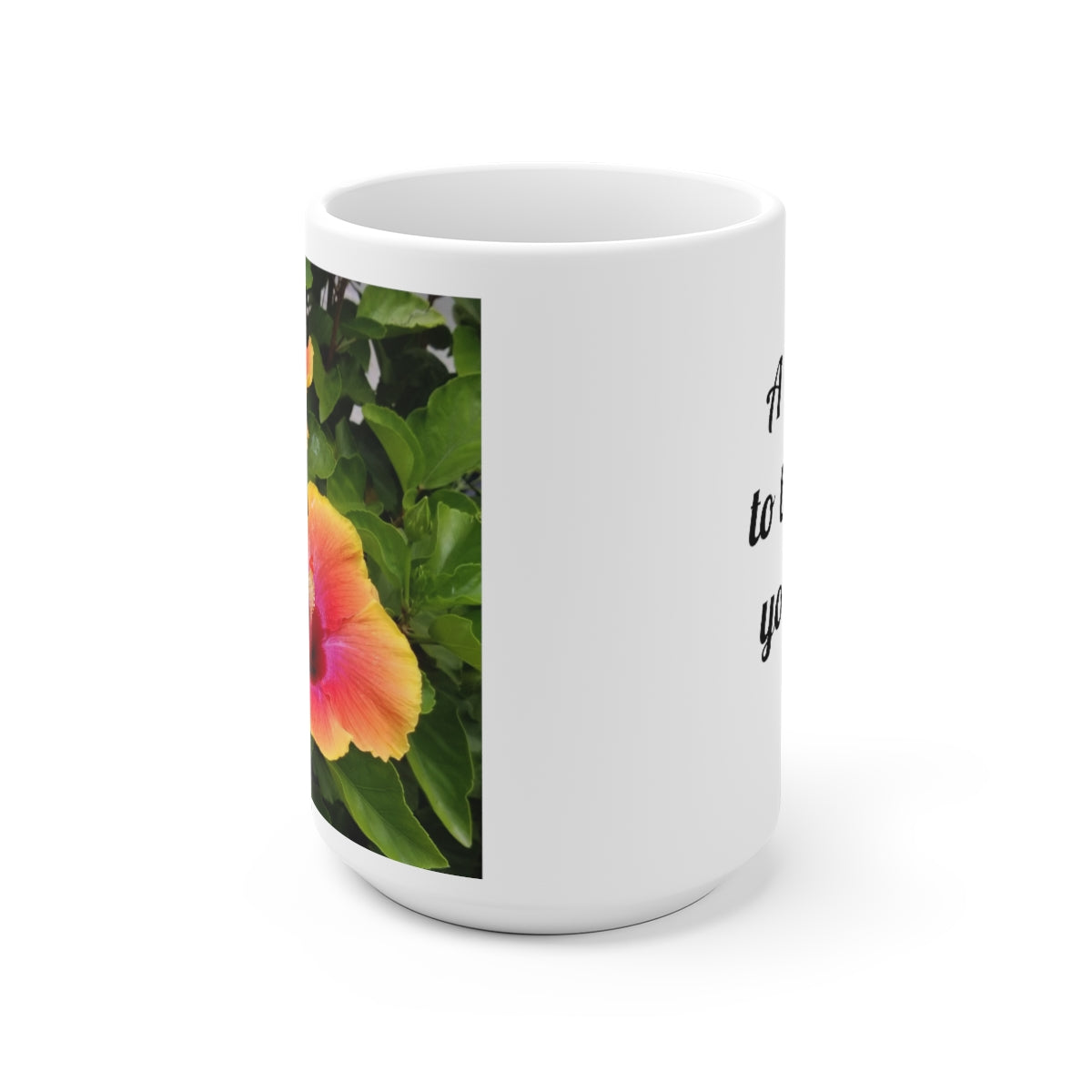 Island Style Hibiscus Ceramic Mug, 11oz and 15oz