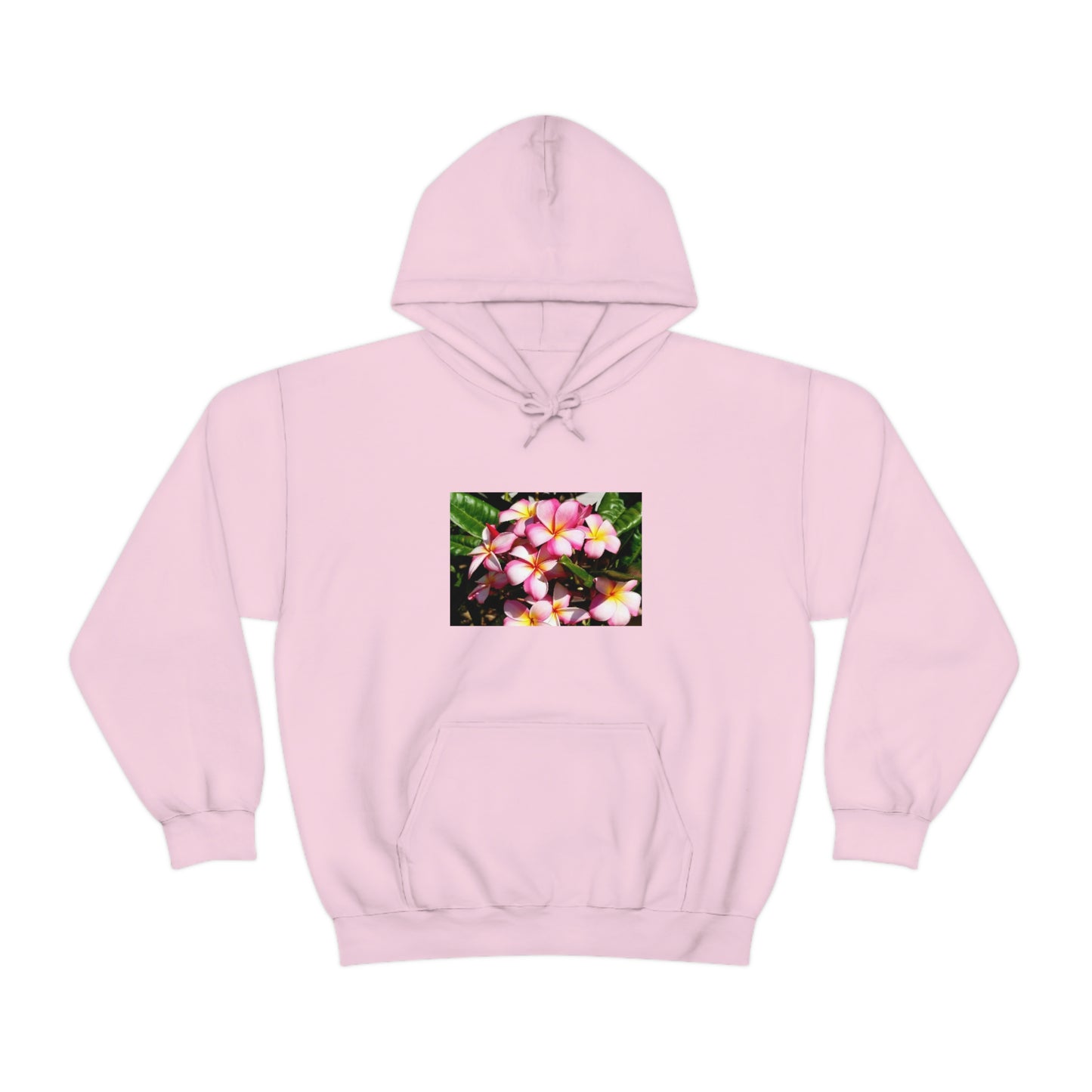 Islander Striped Plumeria Unisex Heavy Blend™ Hooded Sweatshirt