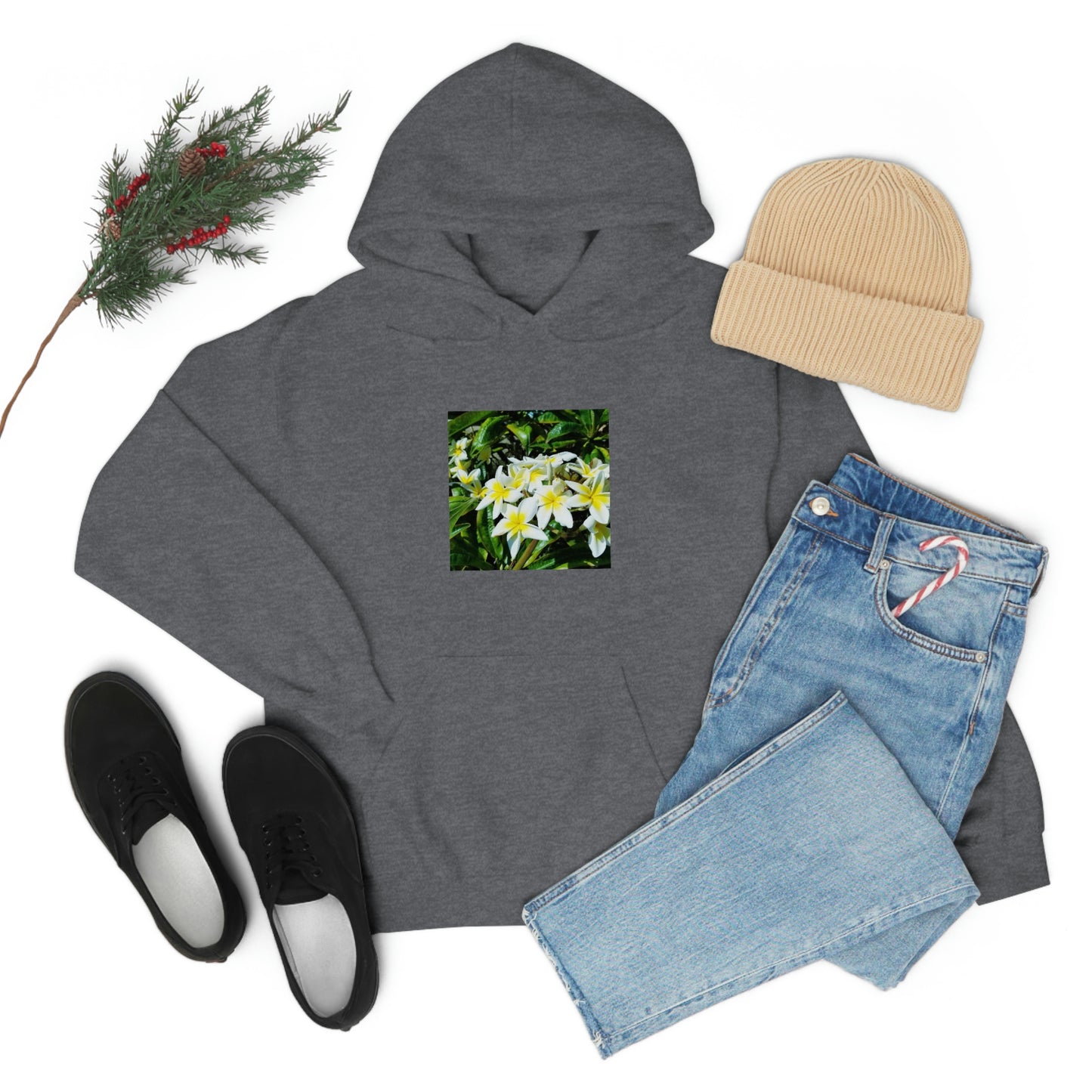 Islander Plumeria Unisex Heavy Blend™ Hooded Sweatshirt